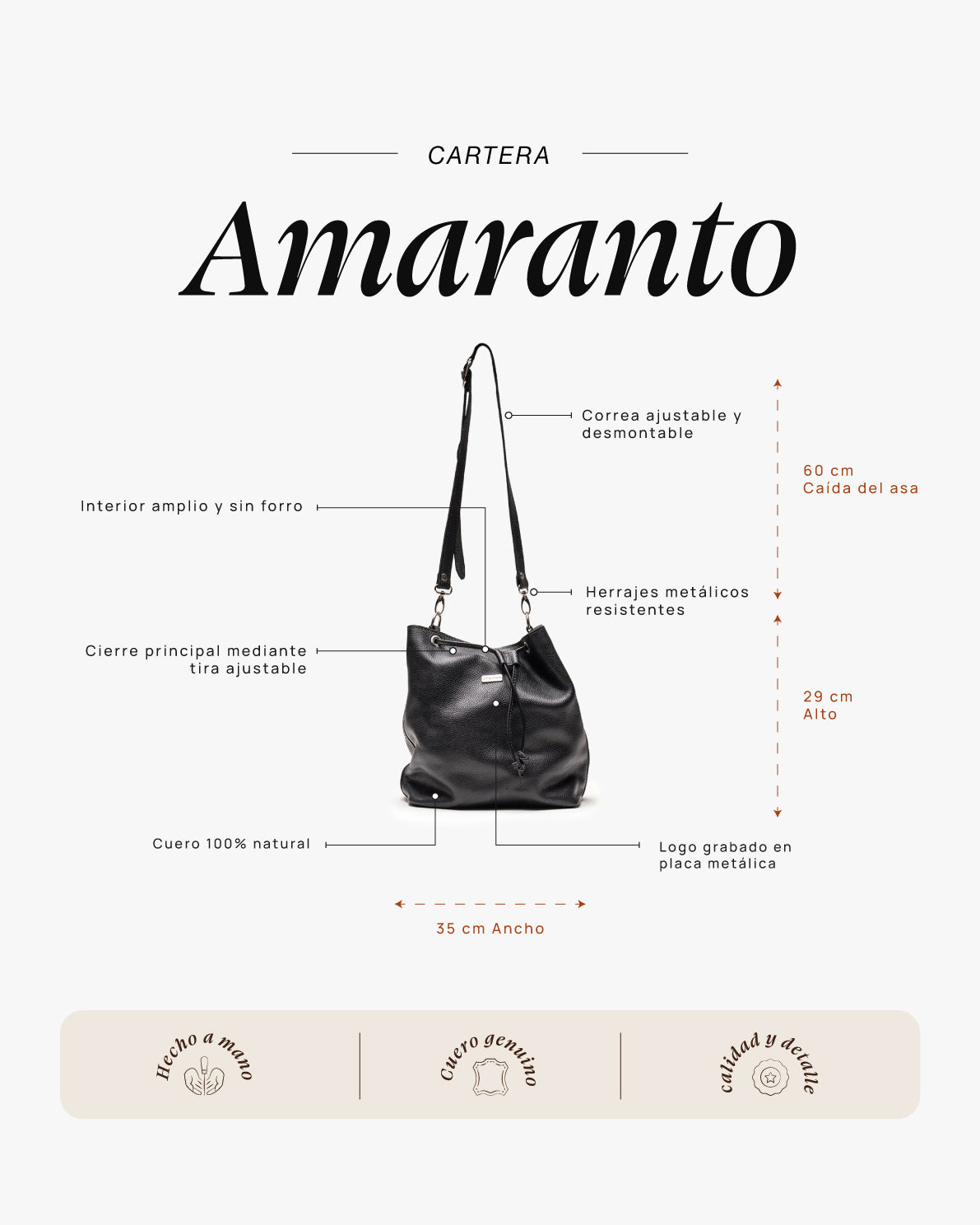Cartera Amaranto Negro