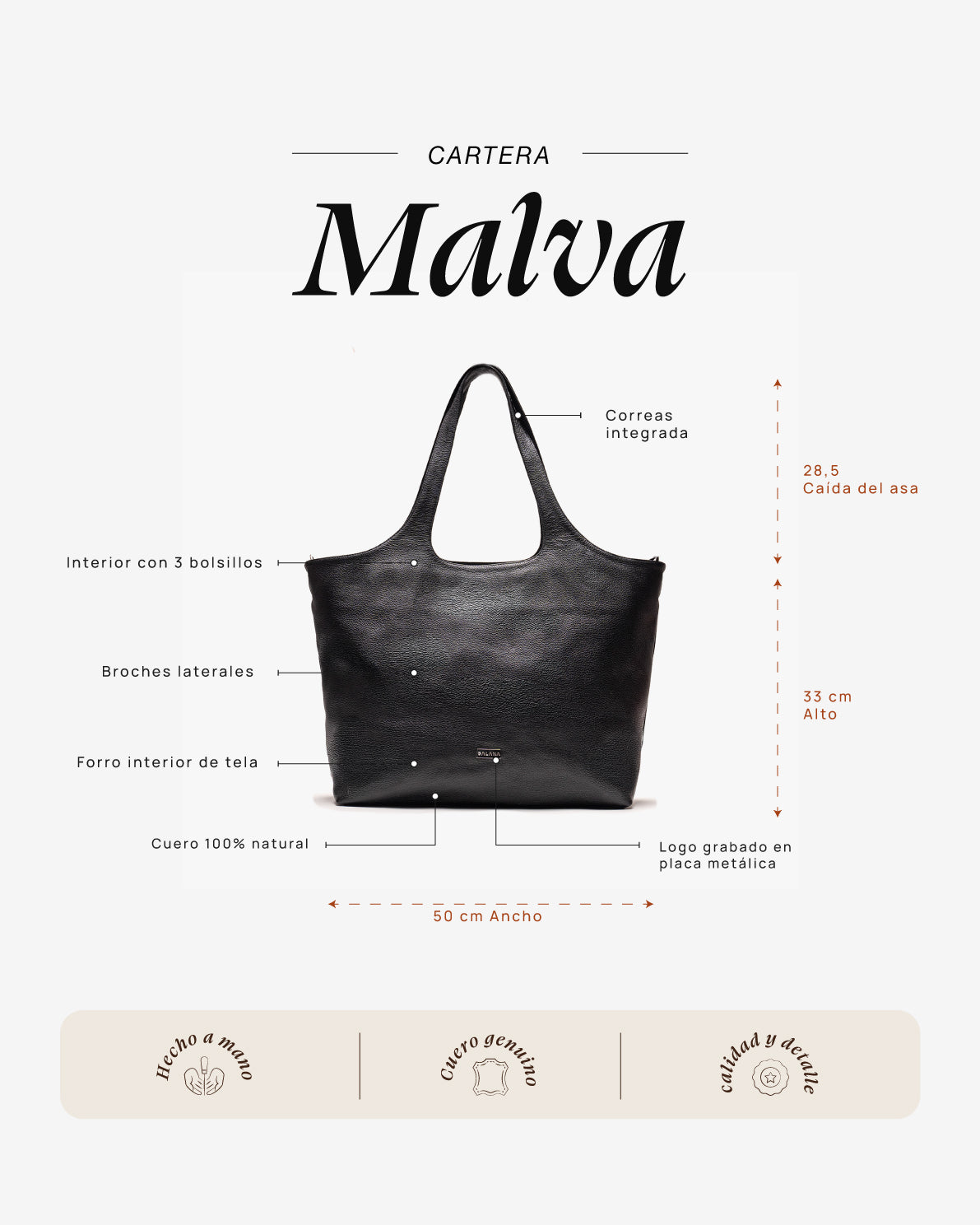 Cartera Malva Negro
