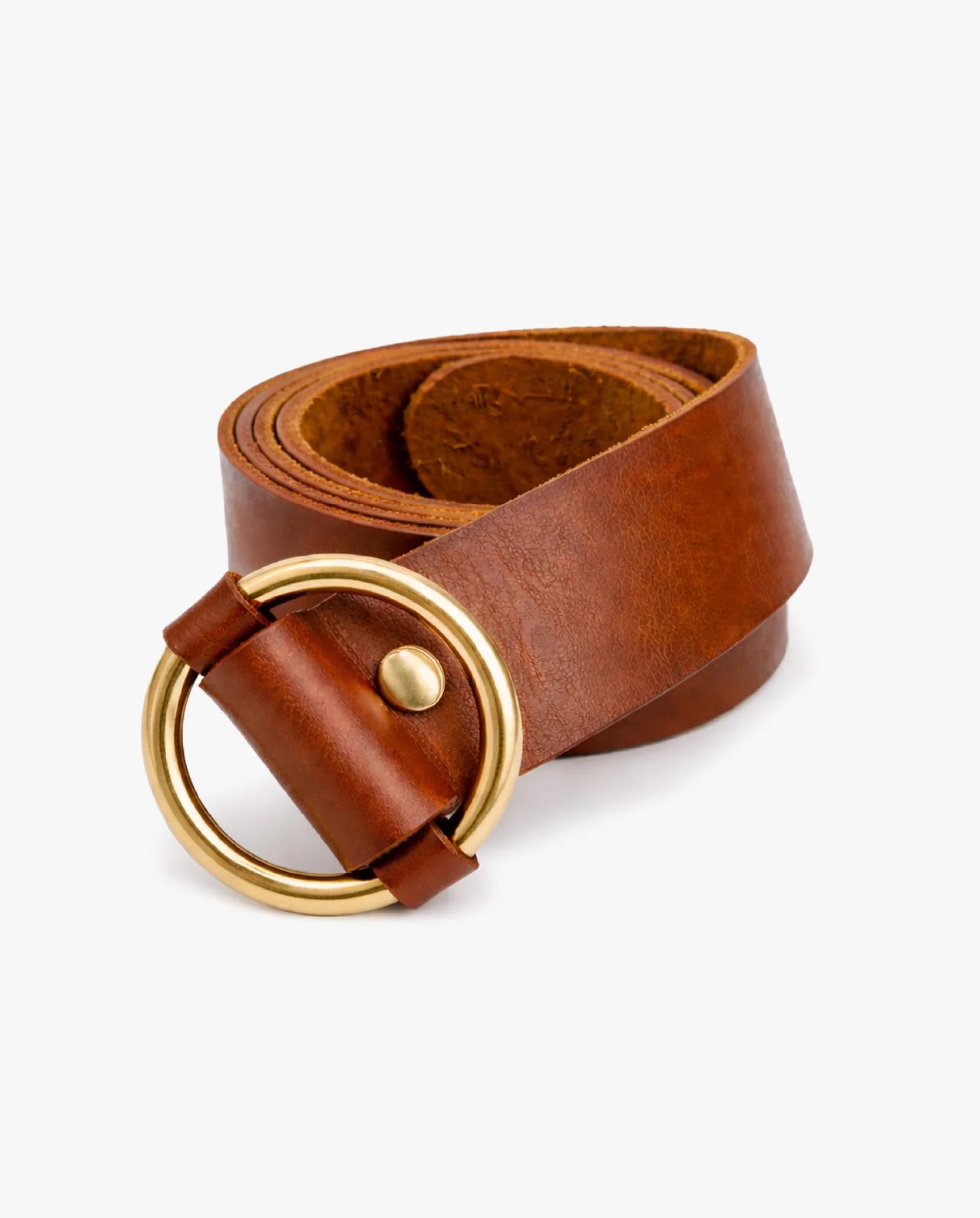 Cinturón Camelia Dorado Cognac