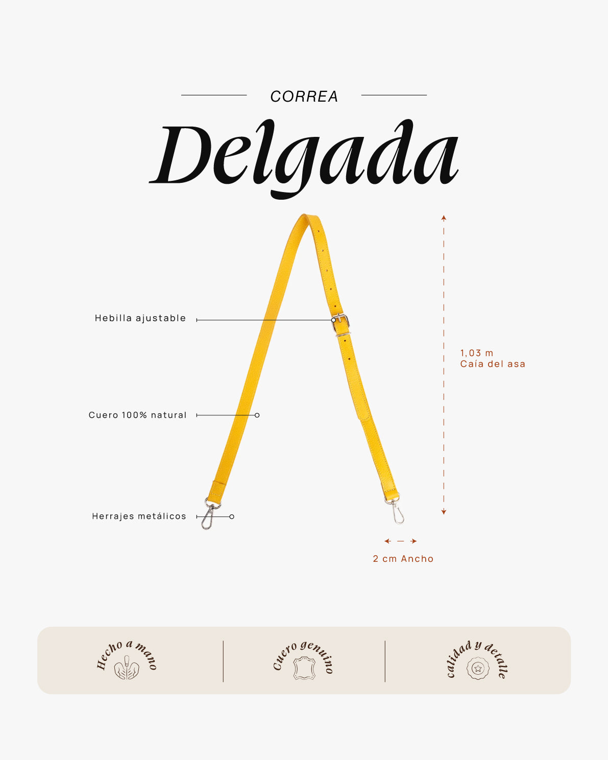 Correa Delgada Amarillo