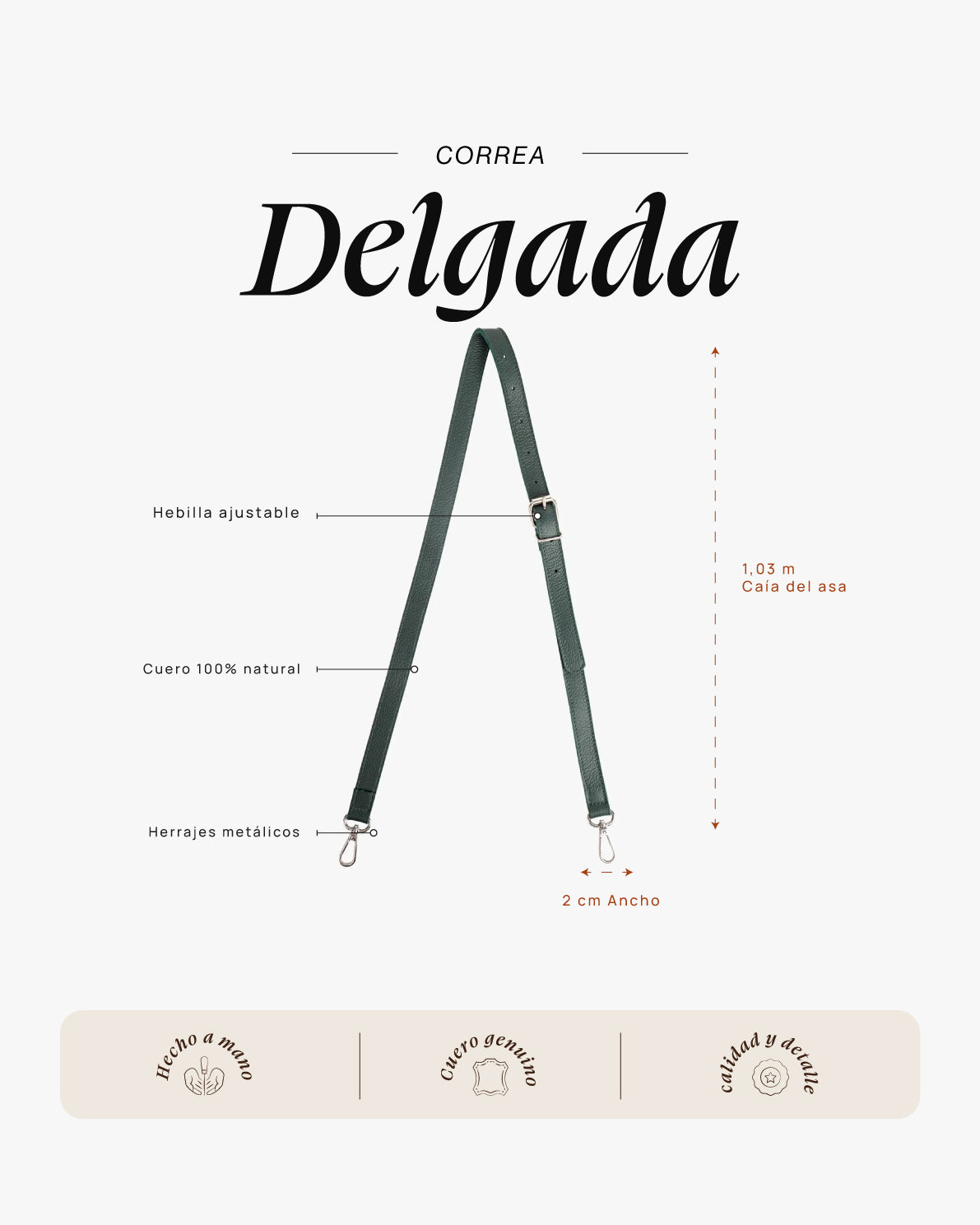 Correa Delgada Turquesa