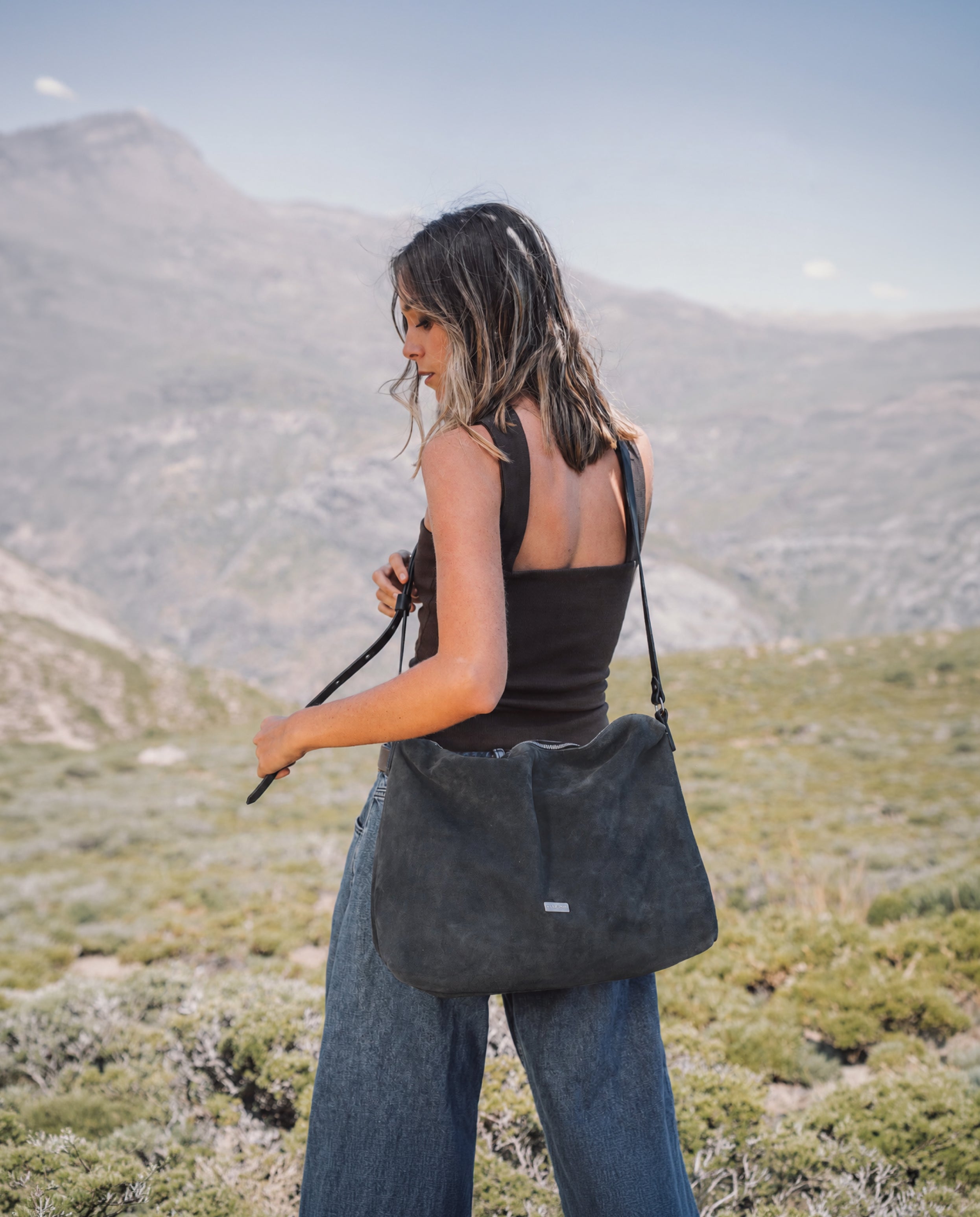 Cartera Peonía L Plomo