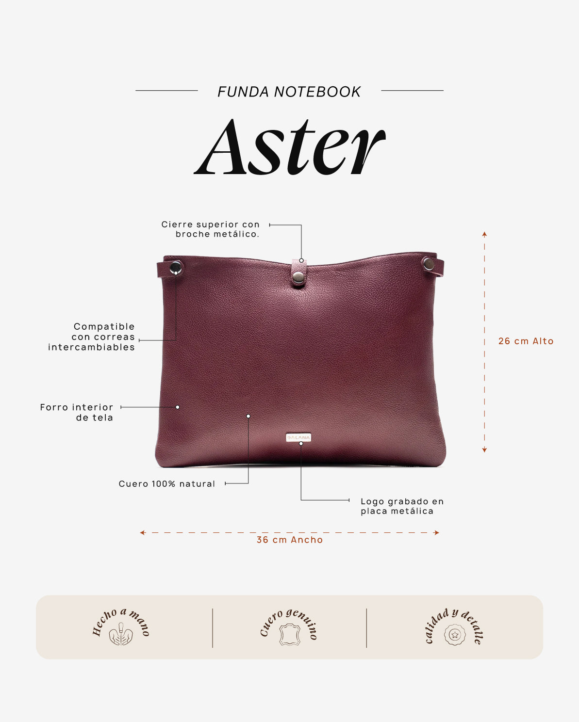 Funda Notebook Aster Cherry