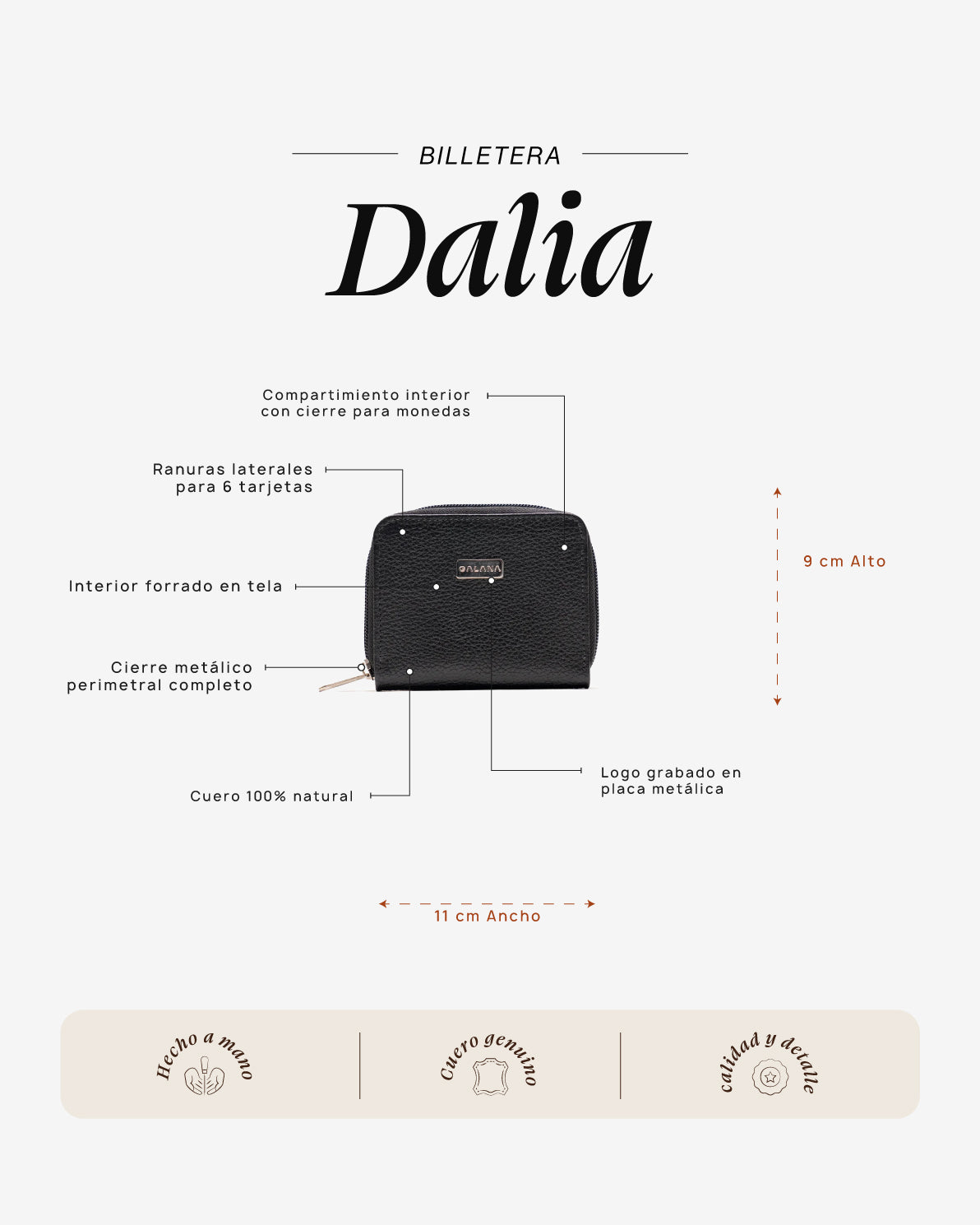 Billetera Dalia Negro
