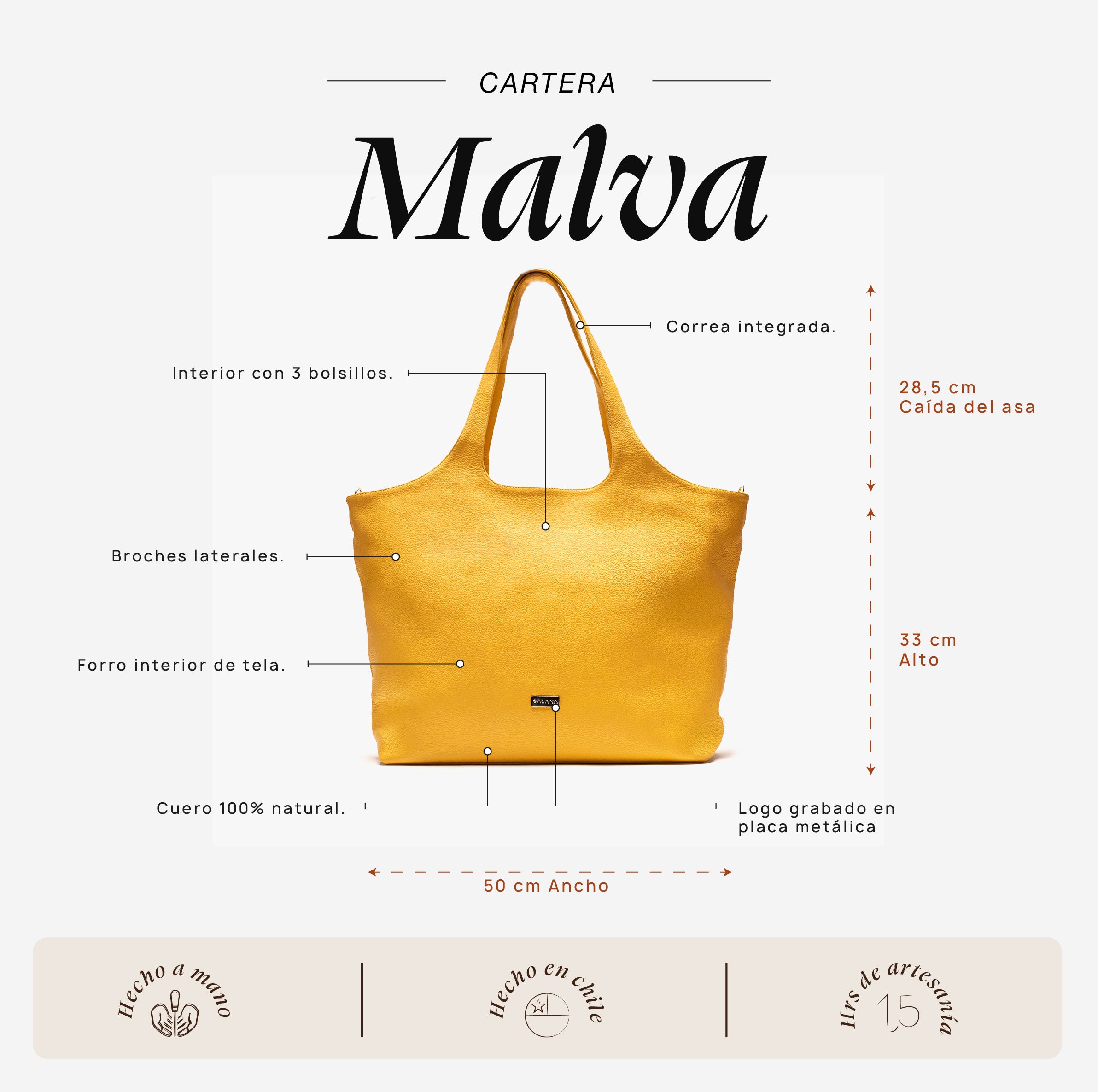 Cartera Malva Amarillo