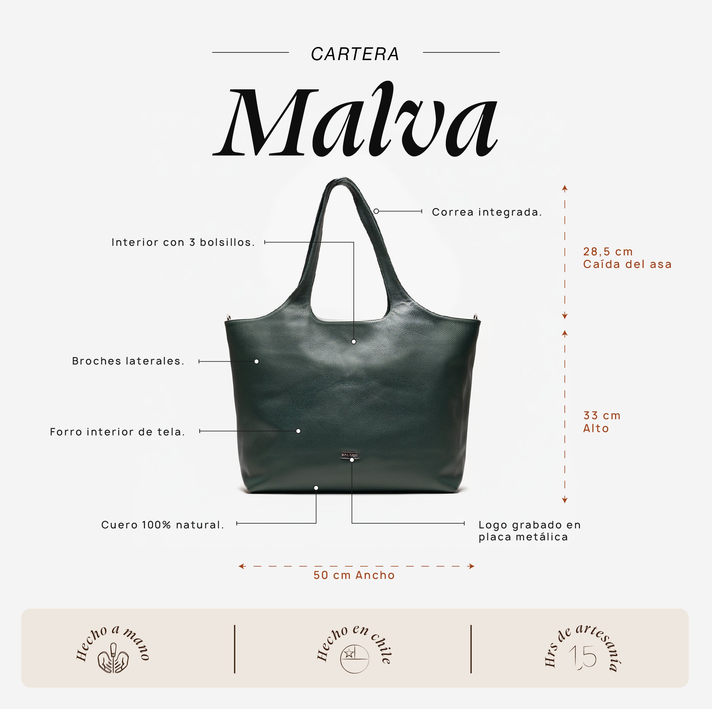 Cartera Malva Turquesa