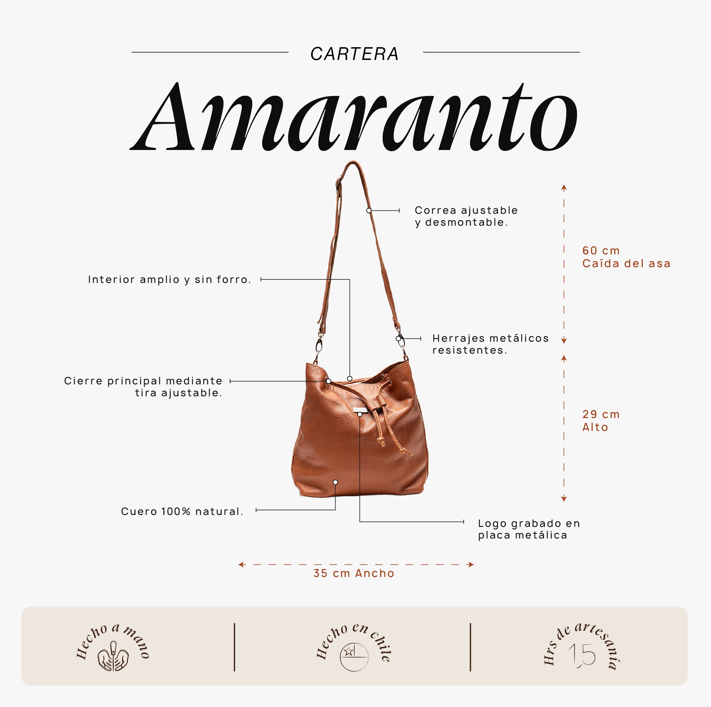 Cartera Amaranto Moca