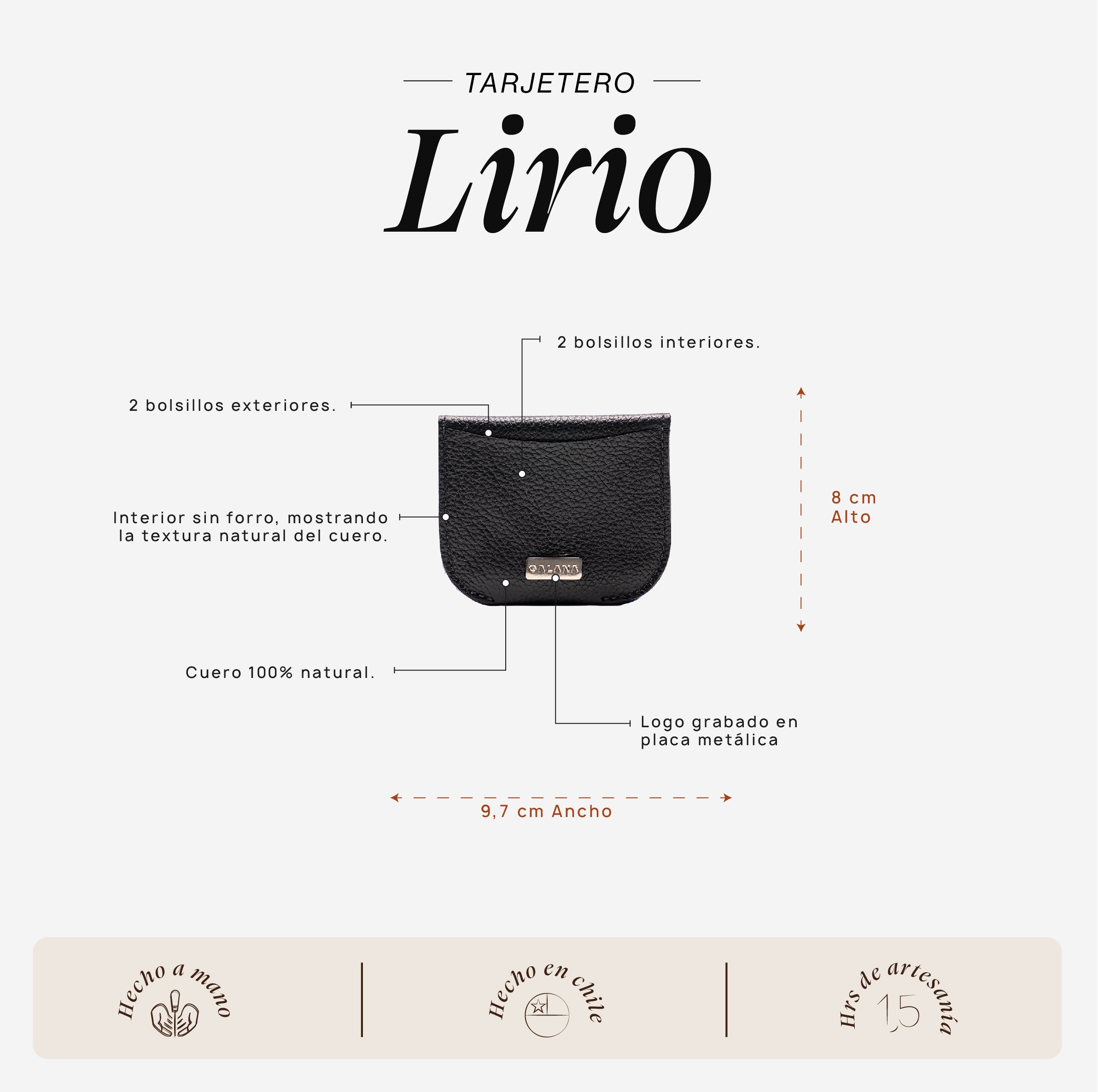 Tarjetero Lirio Negro