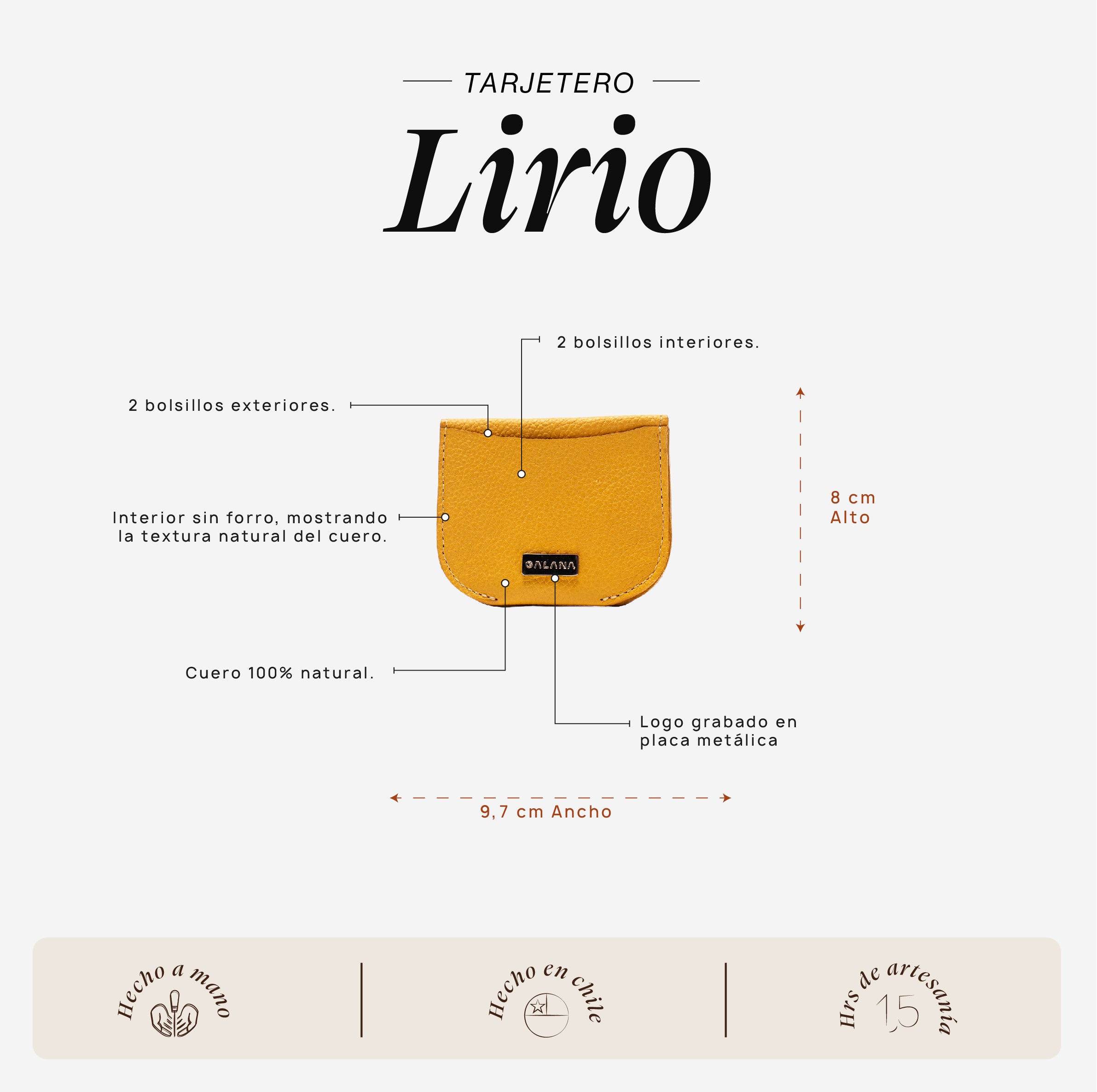 Tarjetero Lirio Amarillo