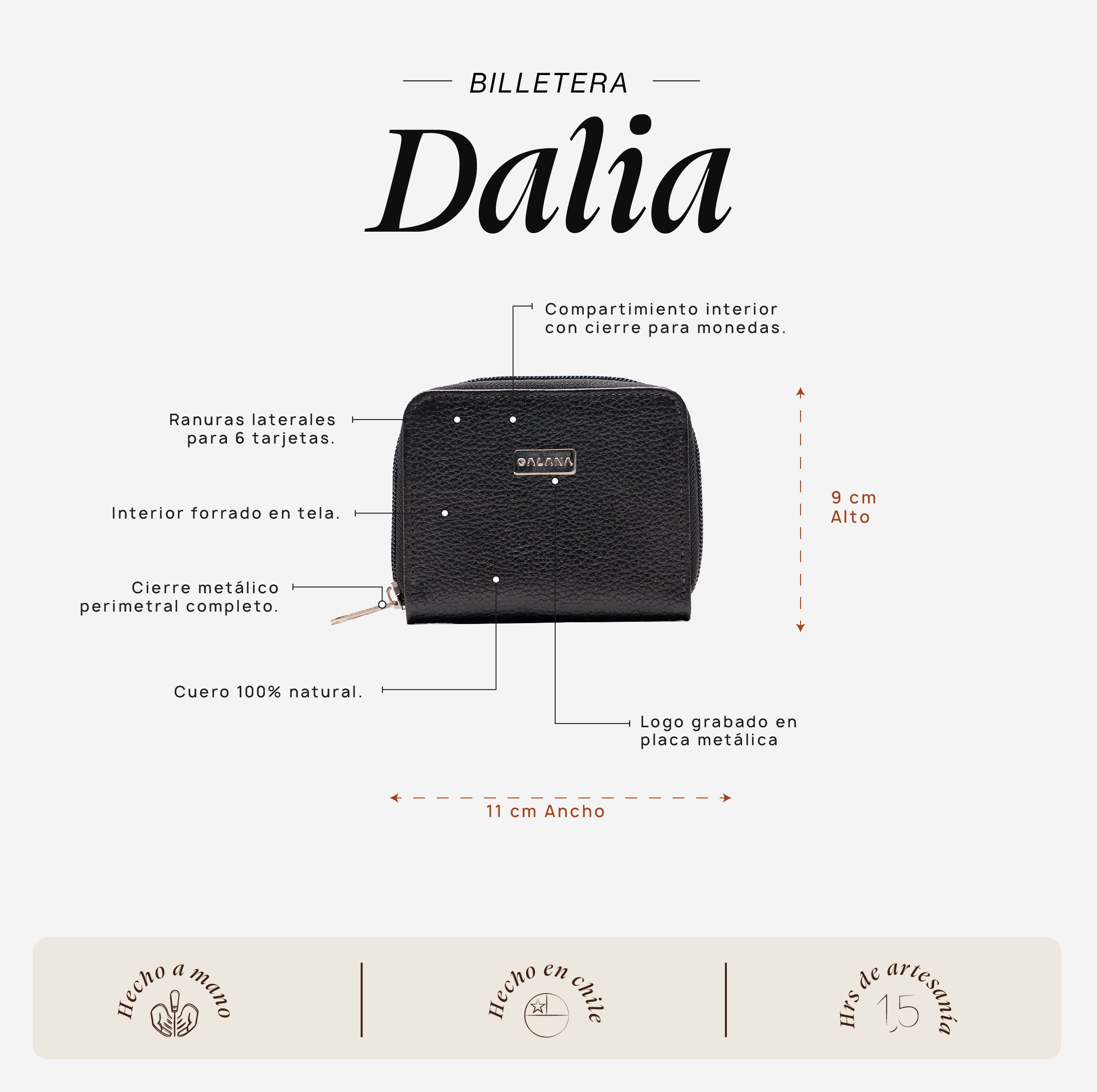 Billetera Dalia Negro