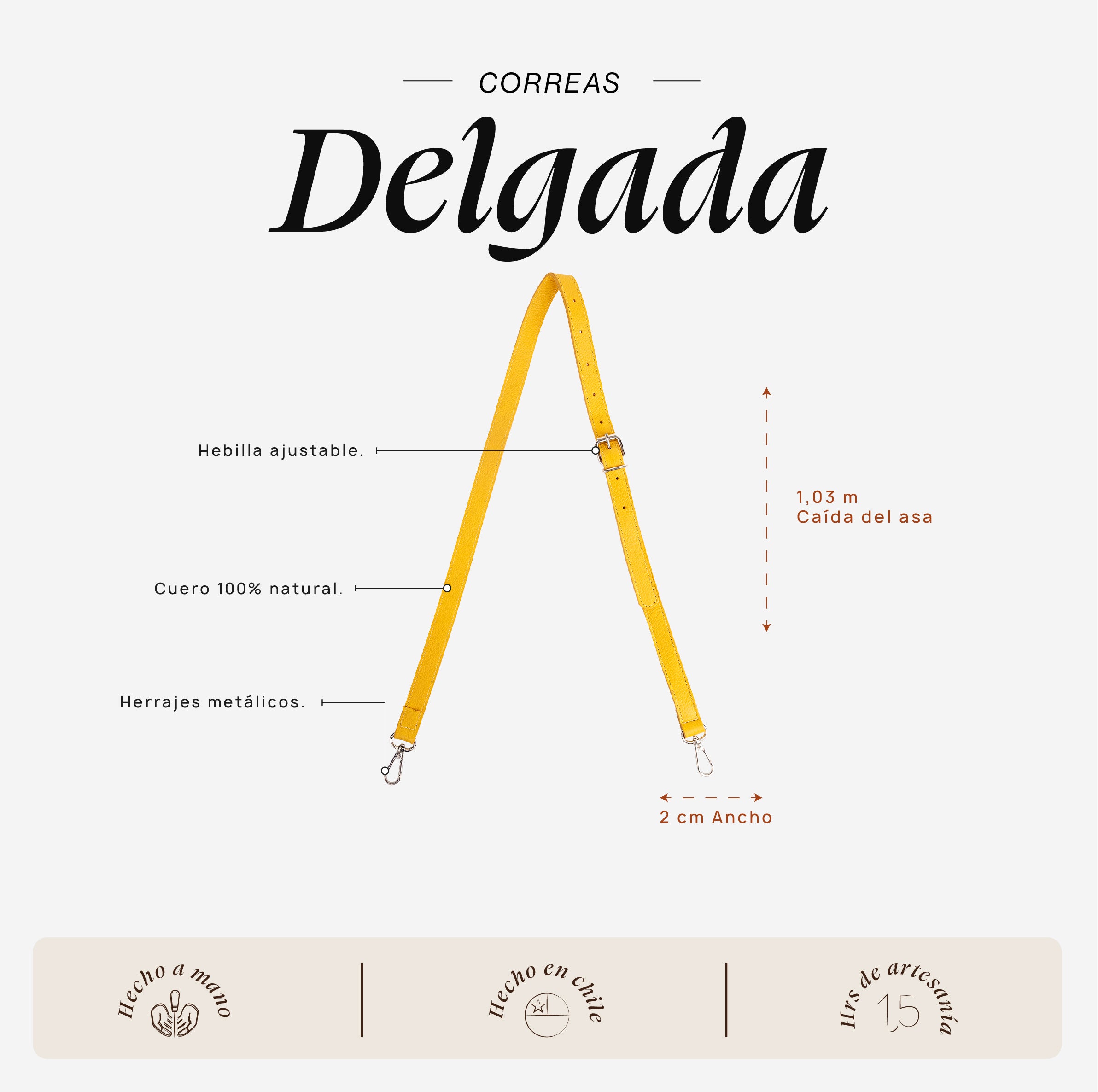 Correa Delgada Amarillo