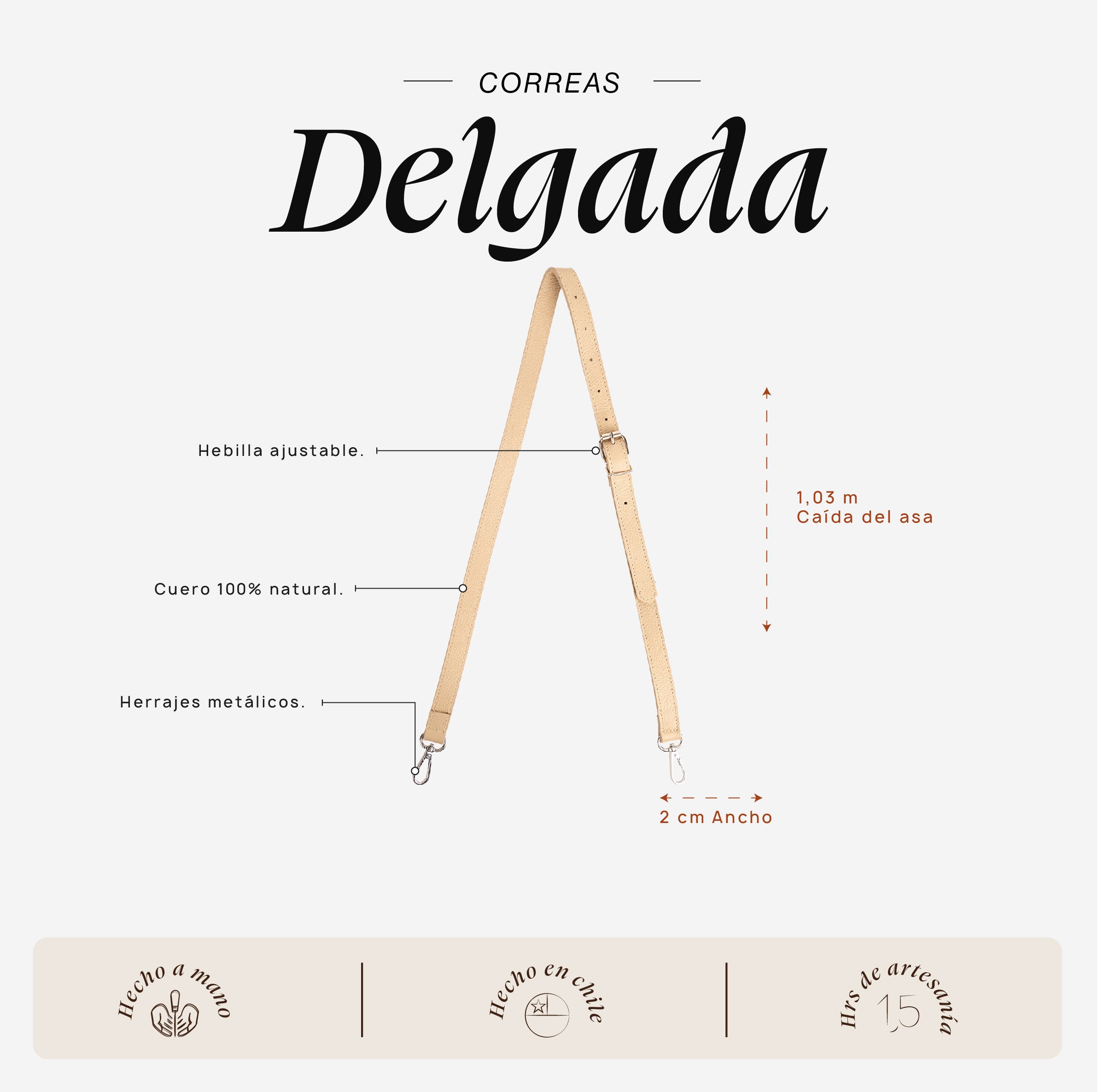 Correa Delgada Crudo