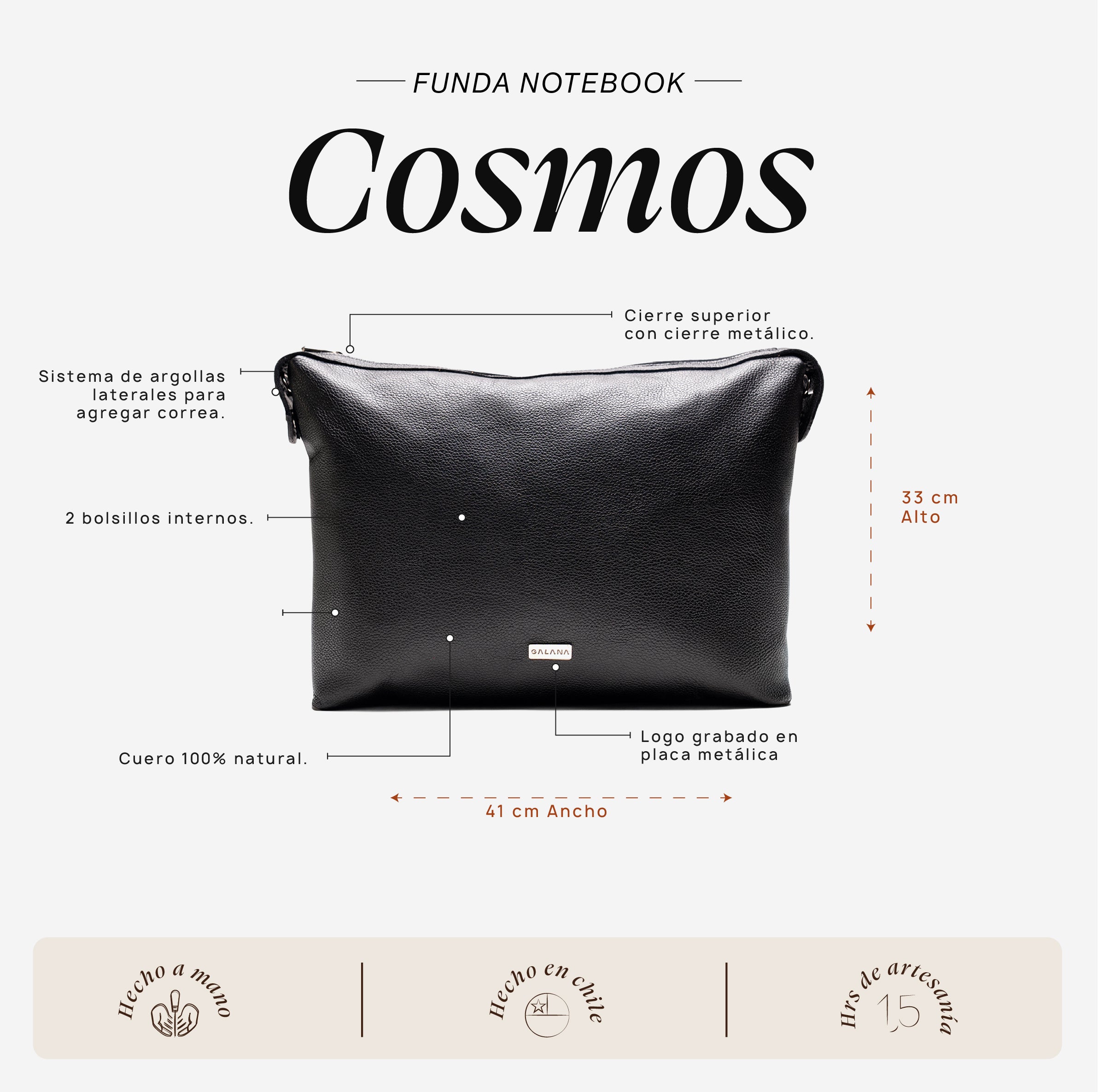 Funda Notebook Cosmos Negro