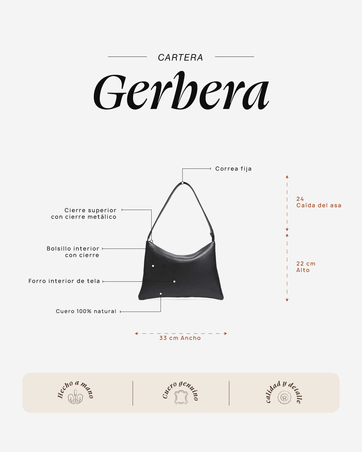 Cartera Gerbera Mate
