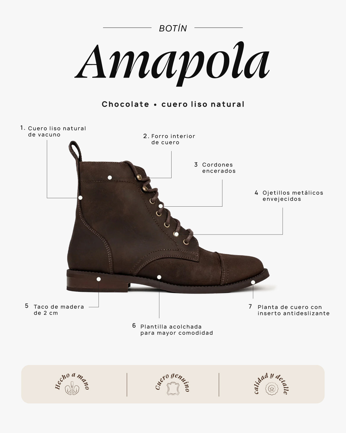 Botín Amapola Chocolate