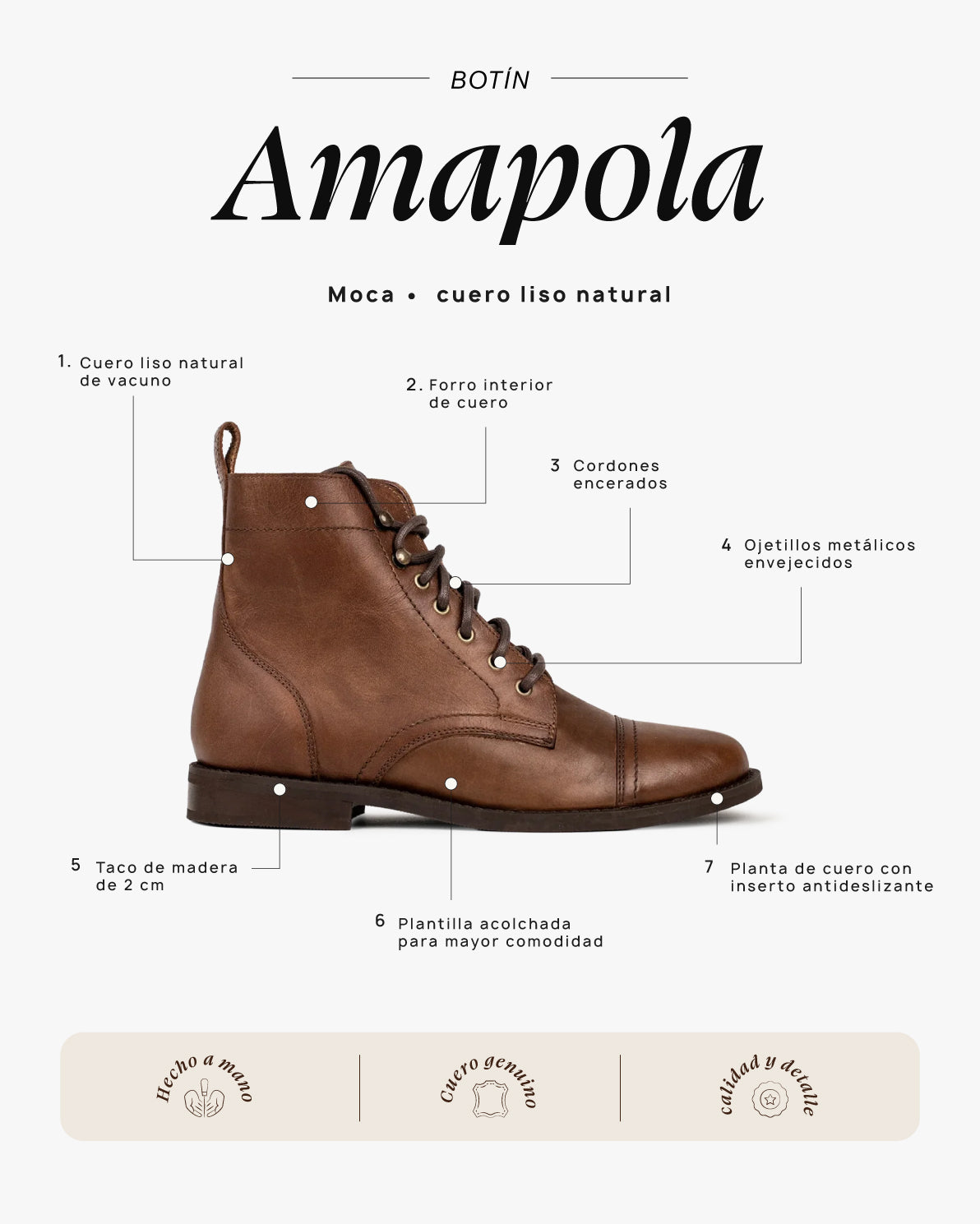 Botín Amapola Moca