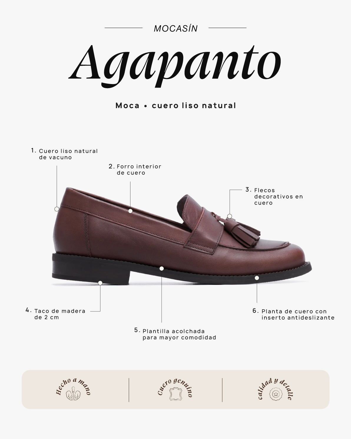 Mocasín Agapanto Moca