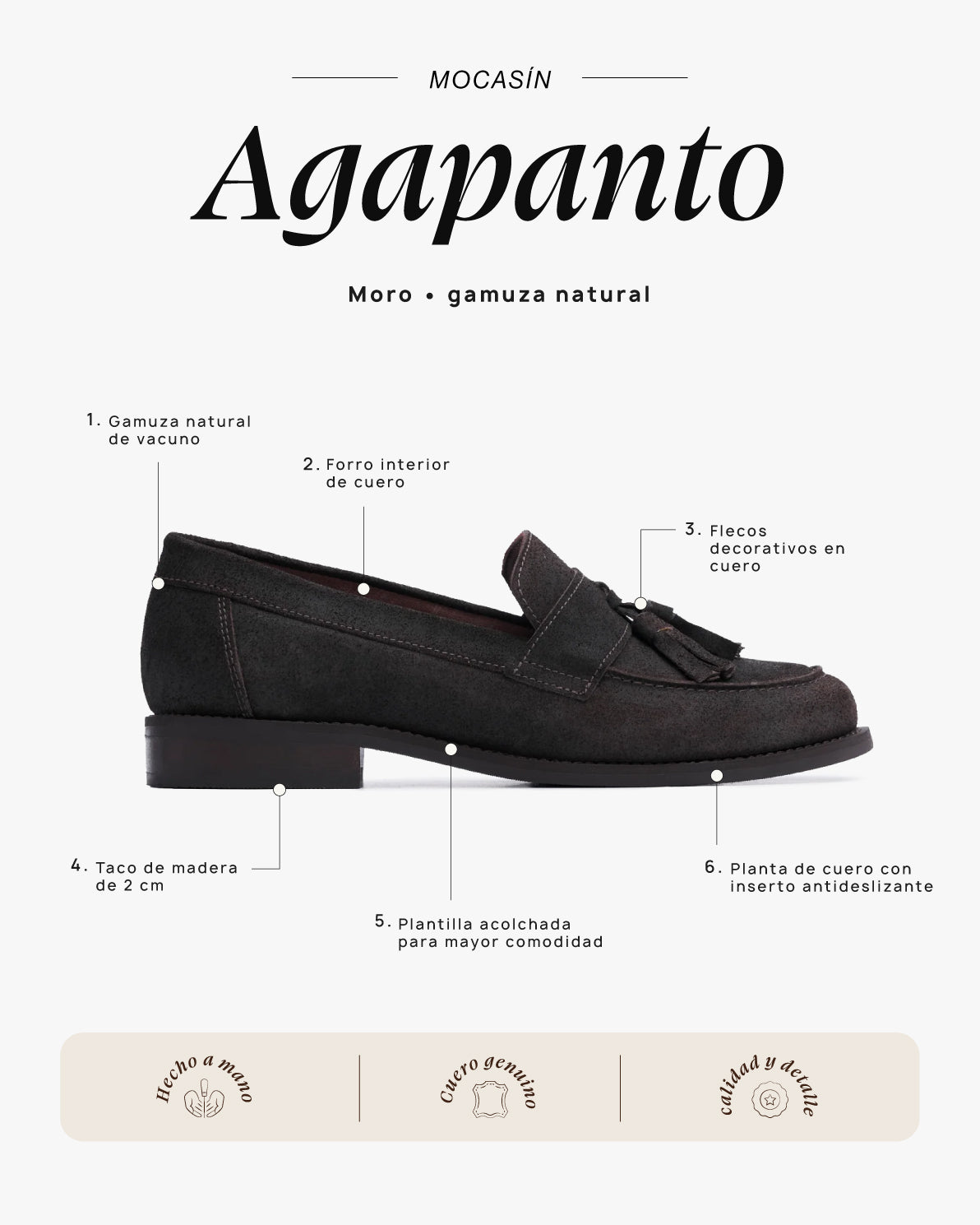 Mocasín Agapanto Moro