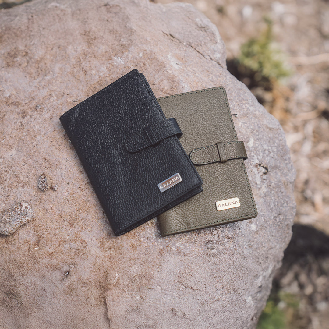 Portapasaporte Hibisco Verde