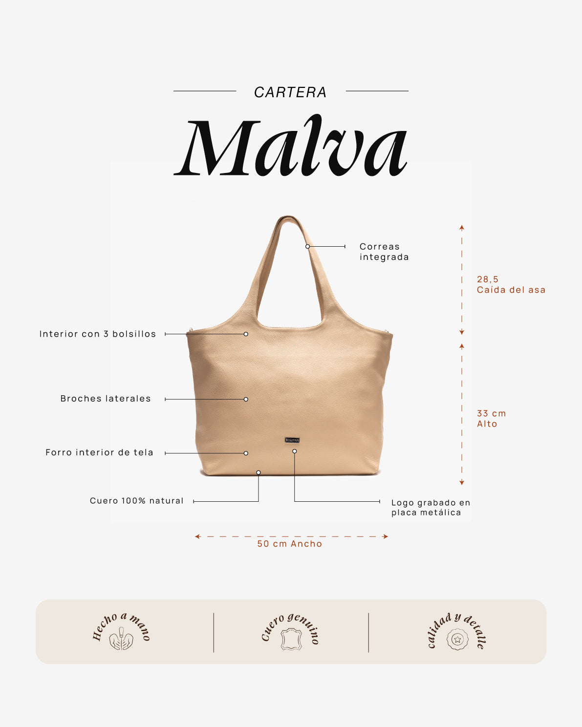 Cartera Malva Crudo