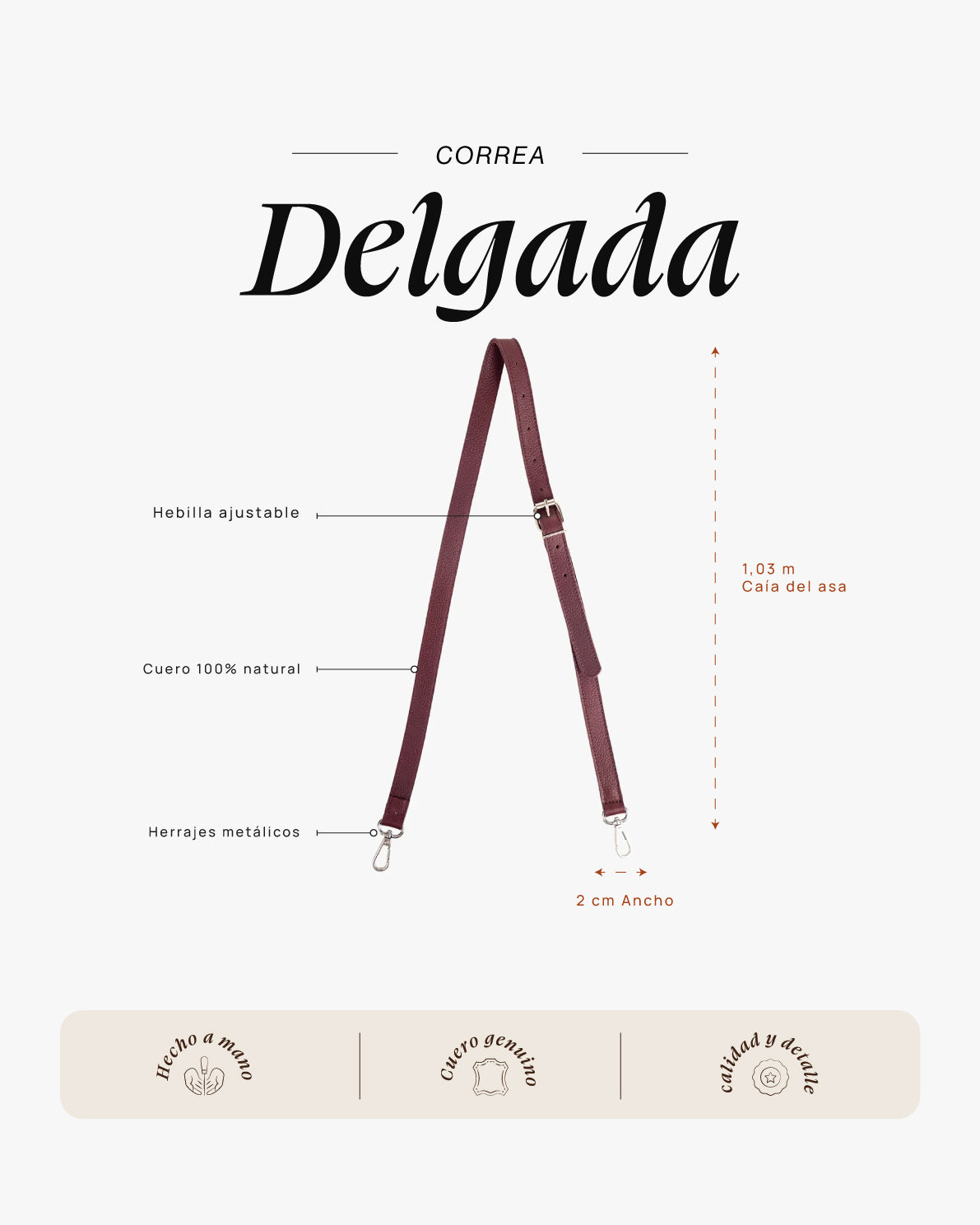 Correa Delgada Cherry