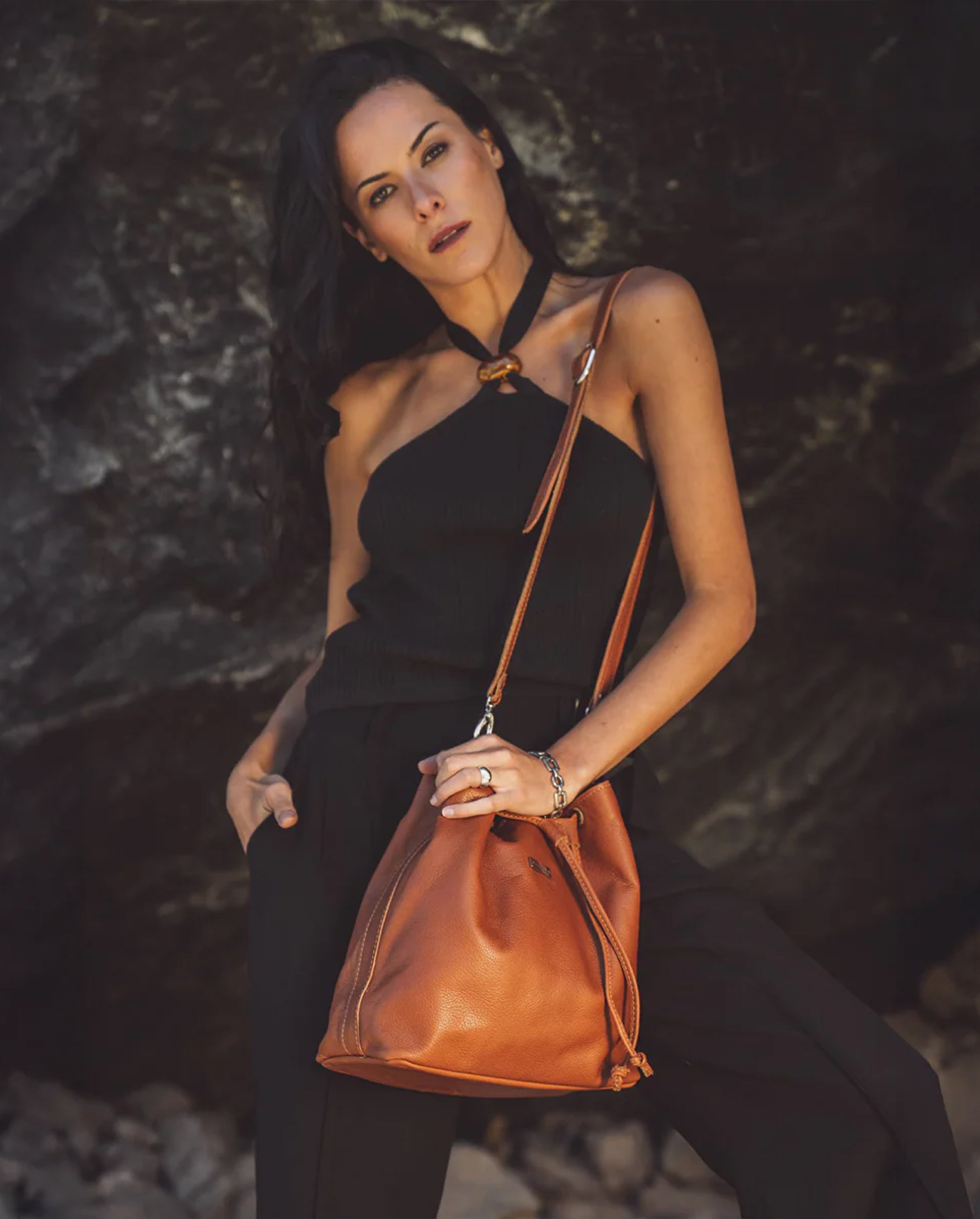Cartera Amaranto Cognac