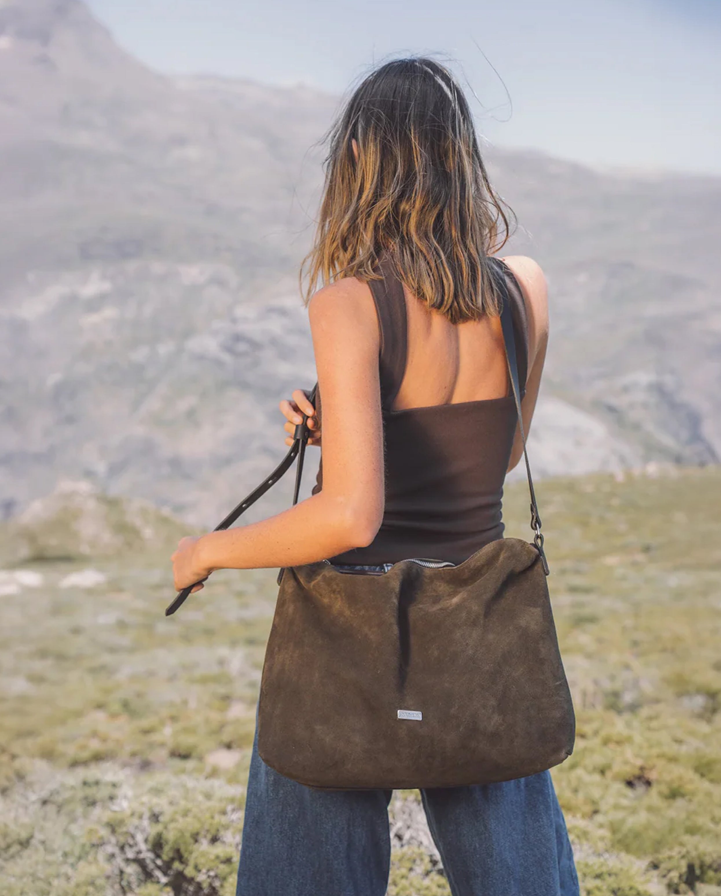 Cartera Peonía L Musgo
