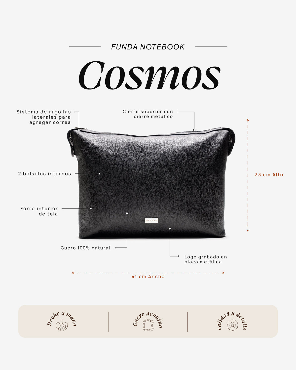 Funda Notebook Cosmos Negro