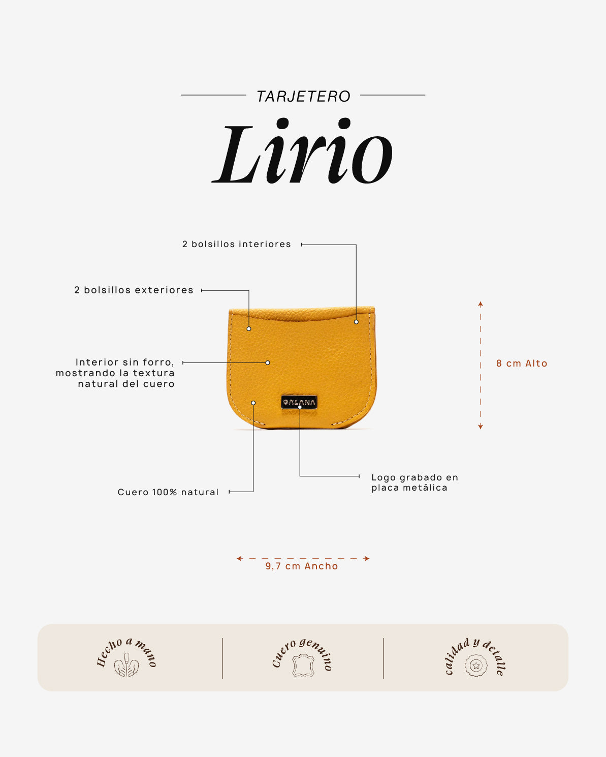Tarjetero Lirio Amarillo