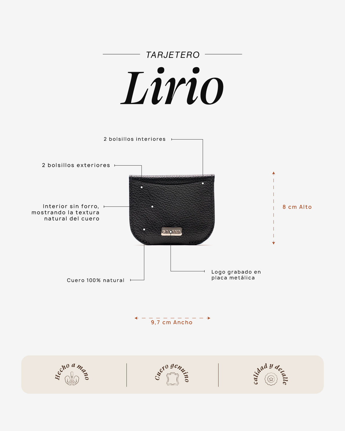 Tarjetero Lirio Negro