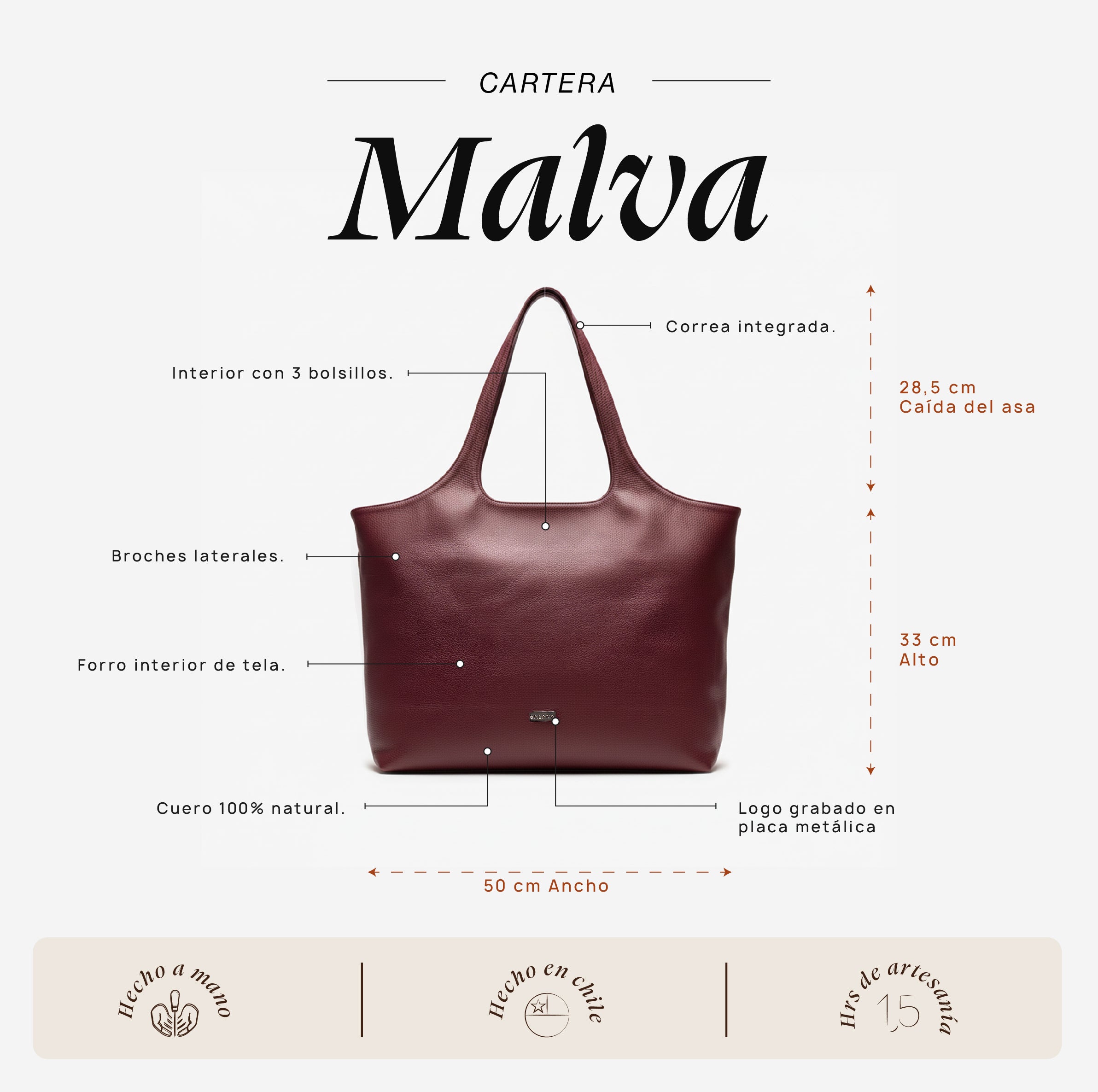 Cartera Malva Cherry