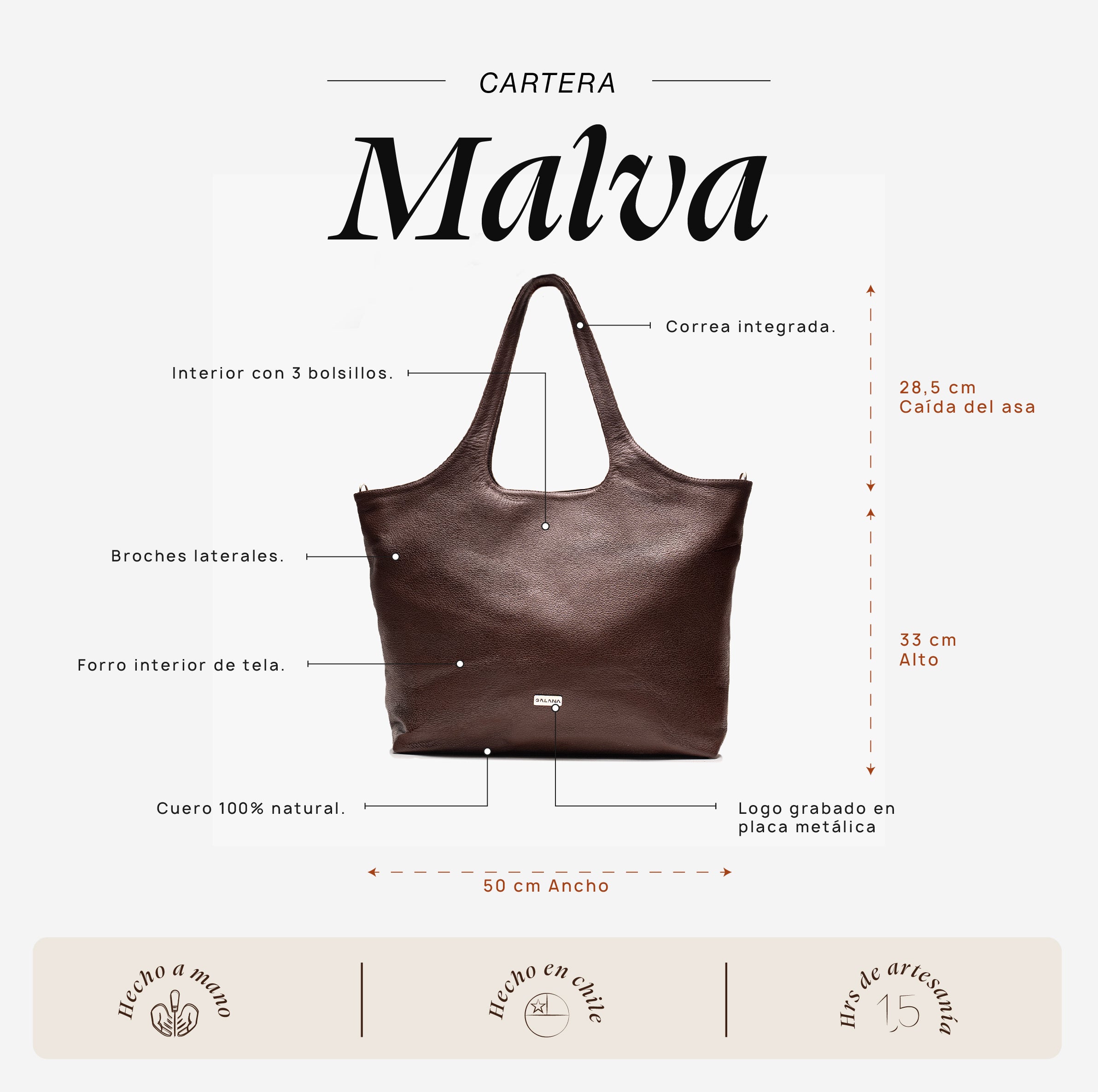 Cartera Malva Chocolate