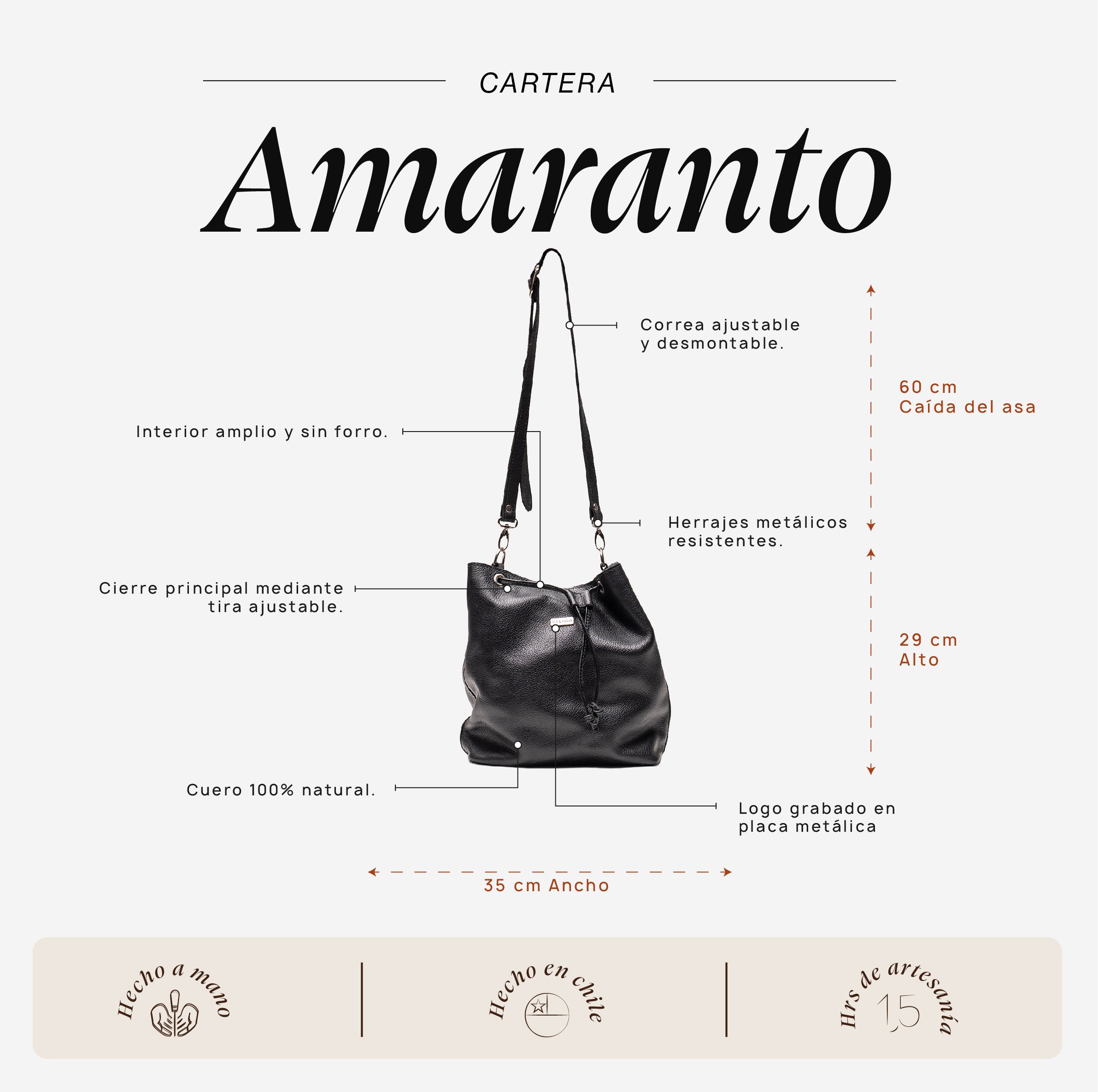 Cartera Amaranto Negro