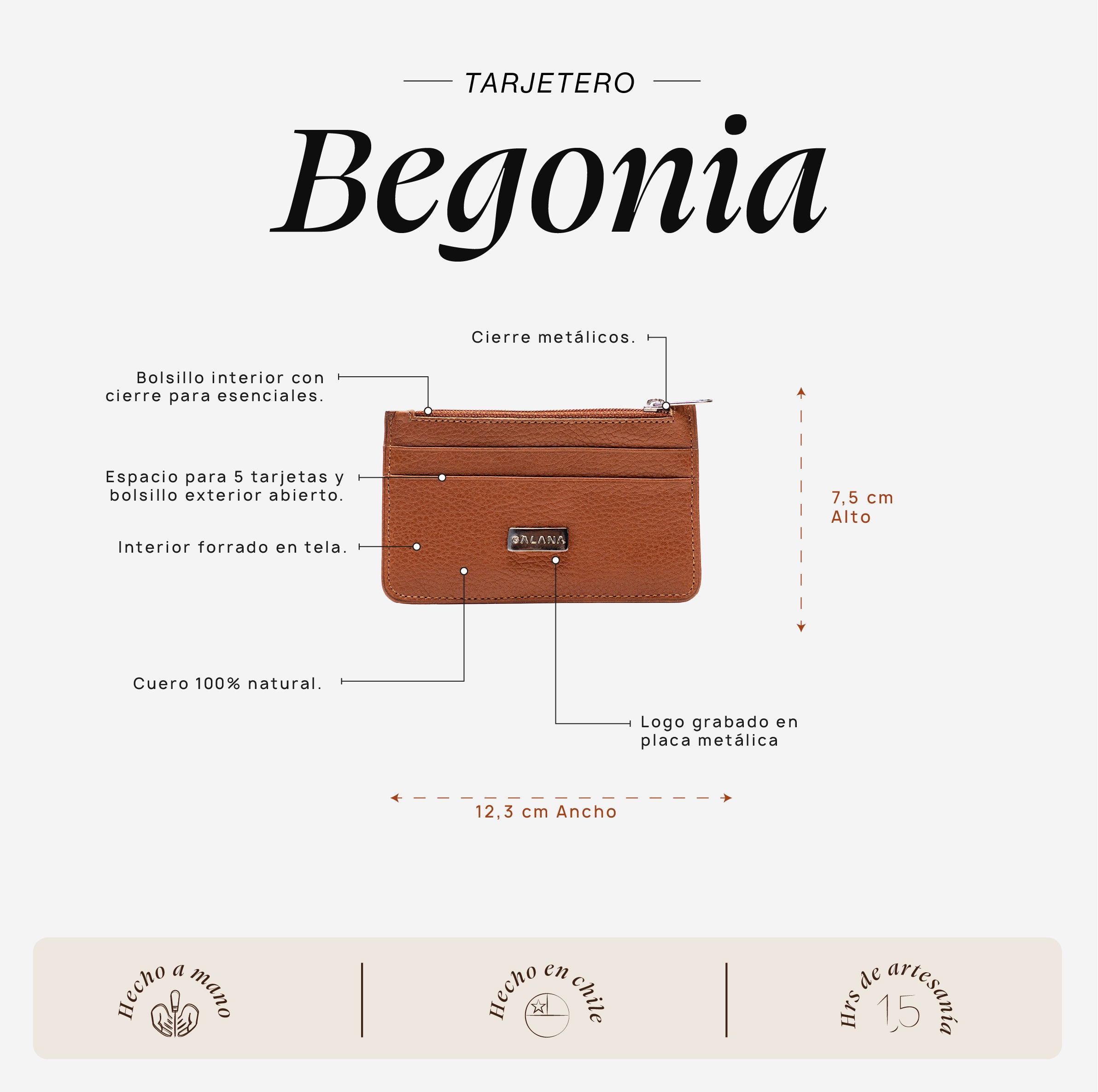 Tarjetero Begonia Moca