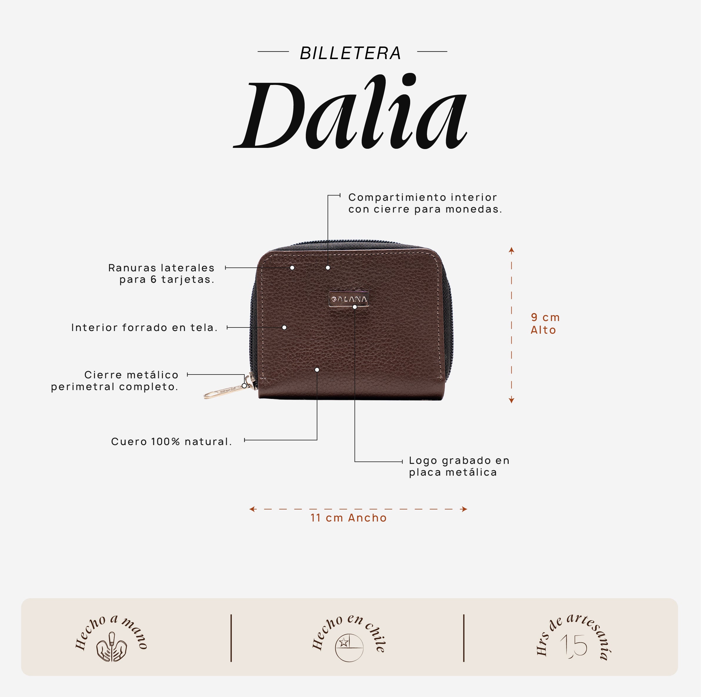 Billetera Dalia Chocolate