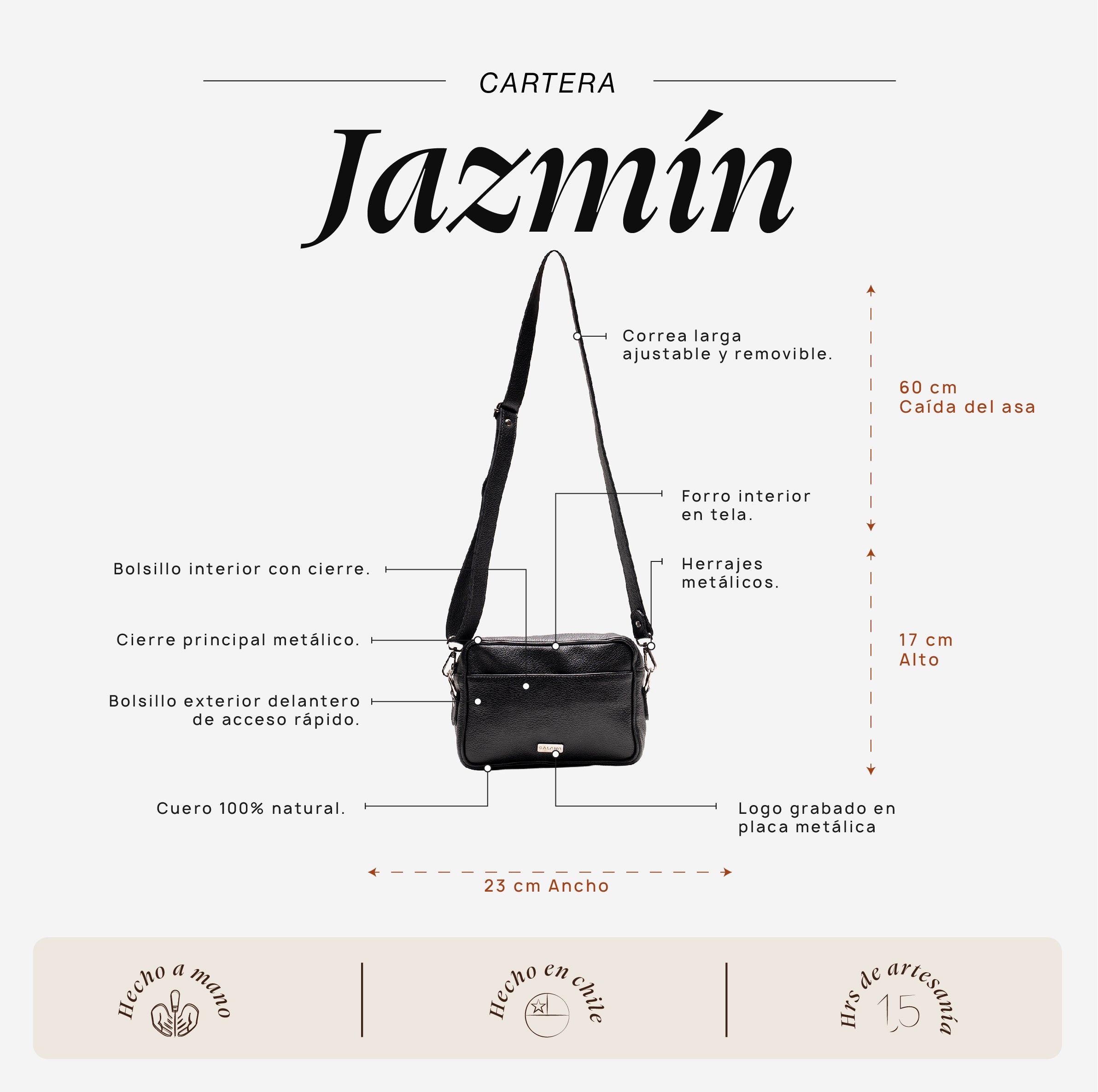 Cartera Jazmín Negro