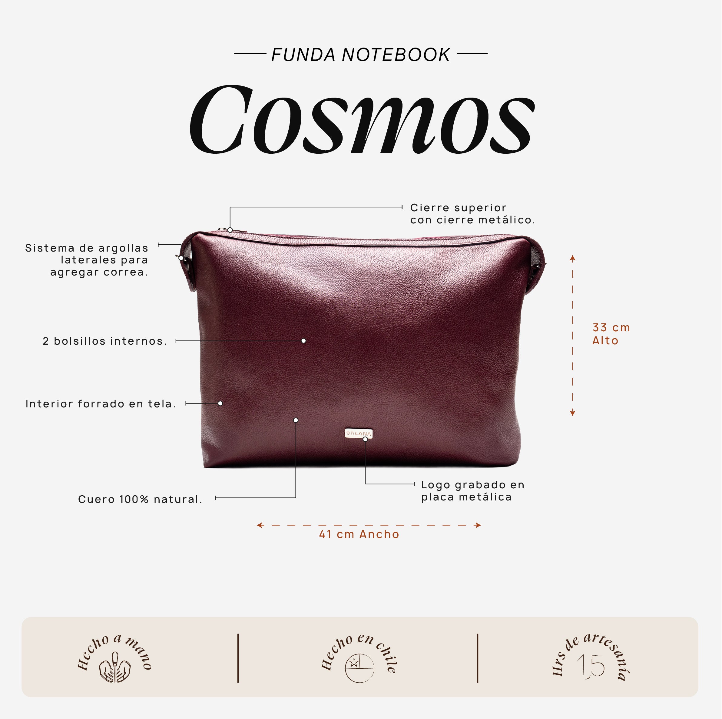 Funda Notebook Cosmos Cherry