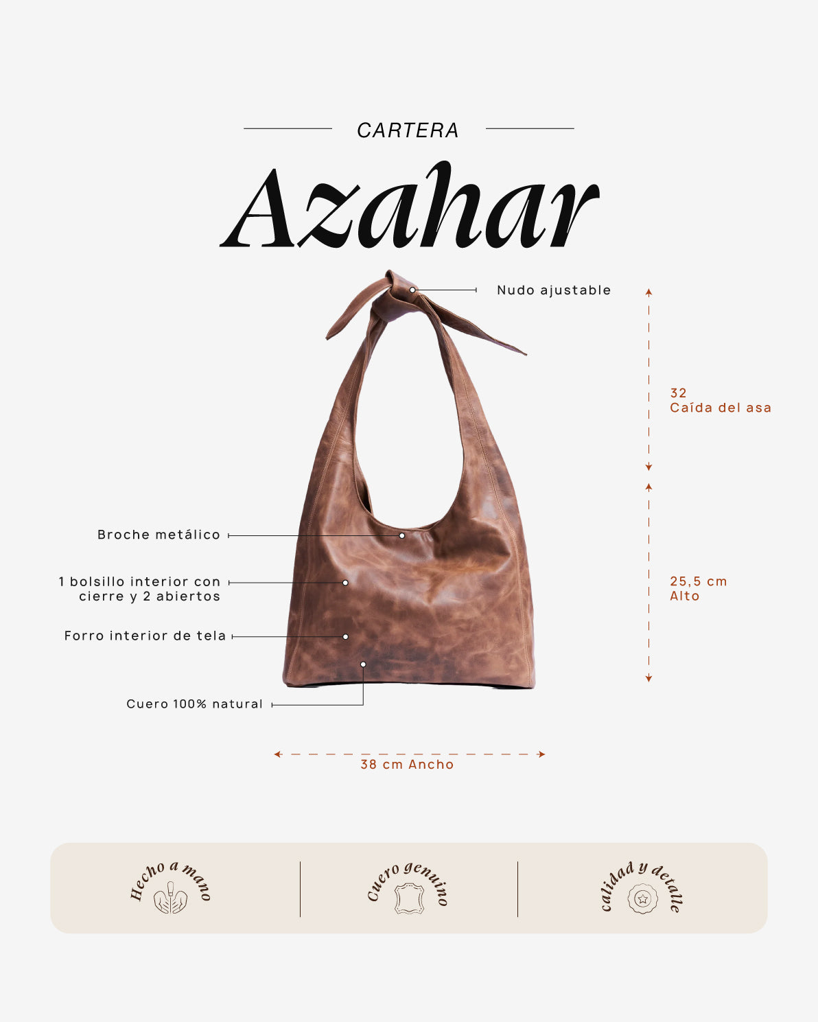 Cartera Azahar Moca