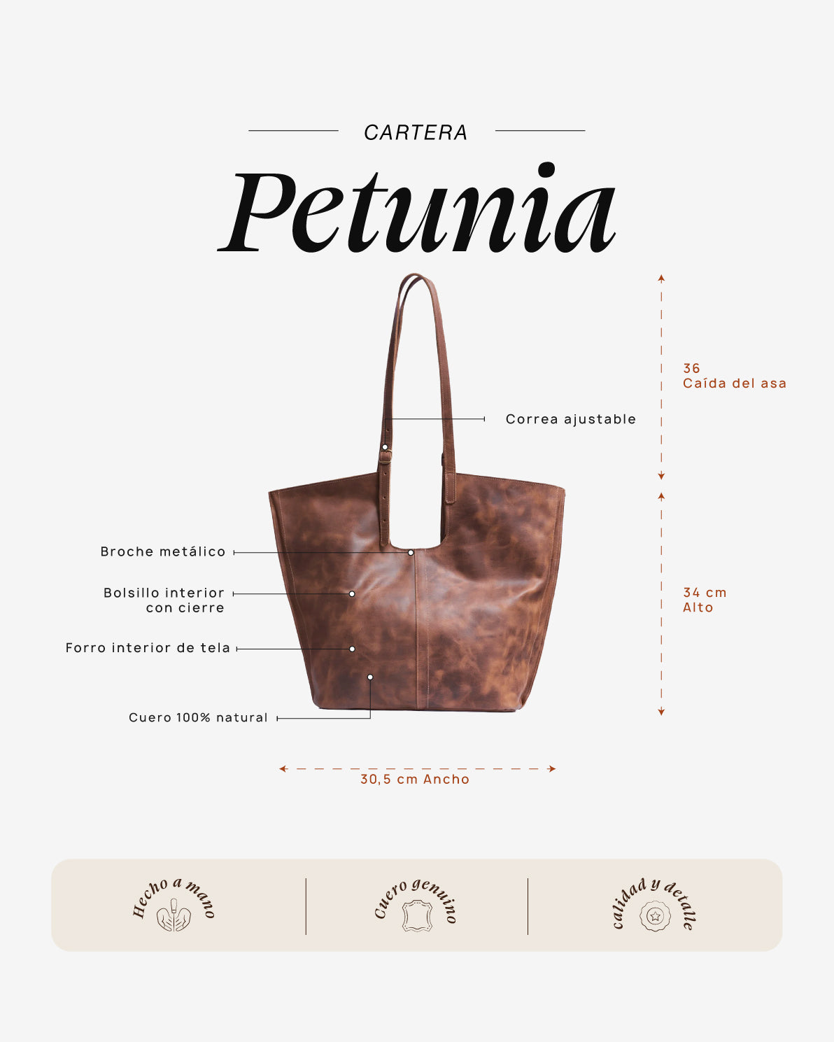Cartera Petunia Moca