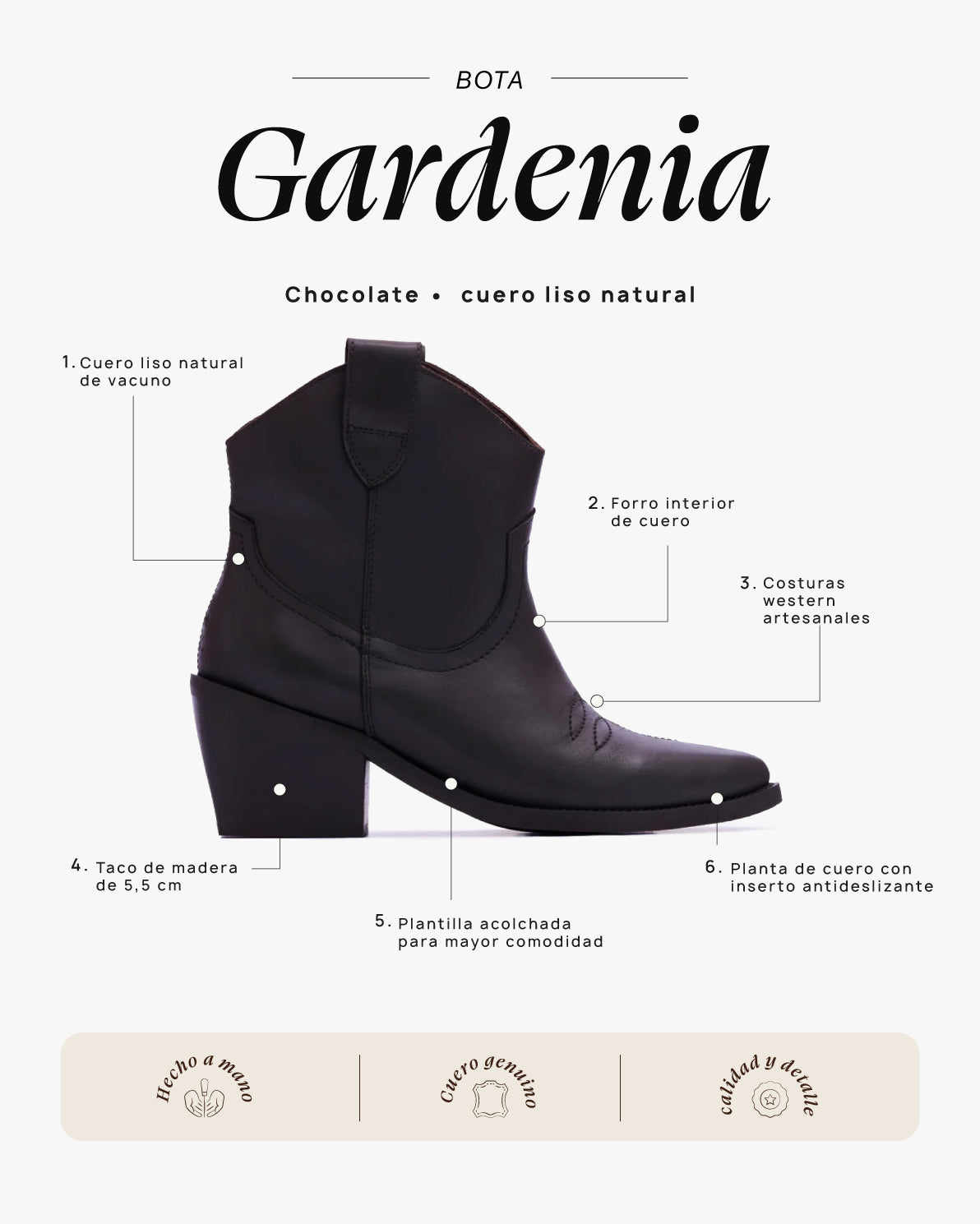 Bota Gardenia Chocolate
