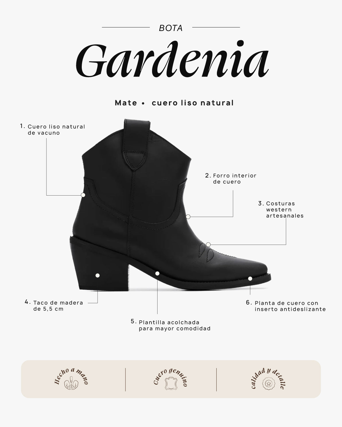 Bota Gardenia Mate