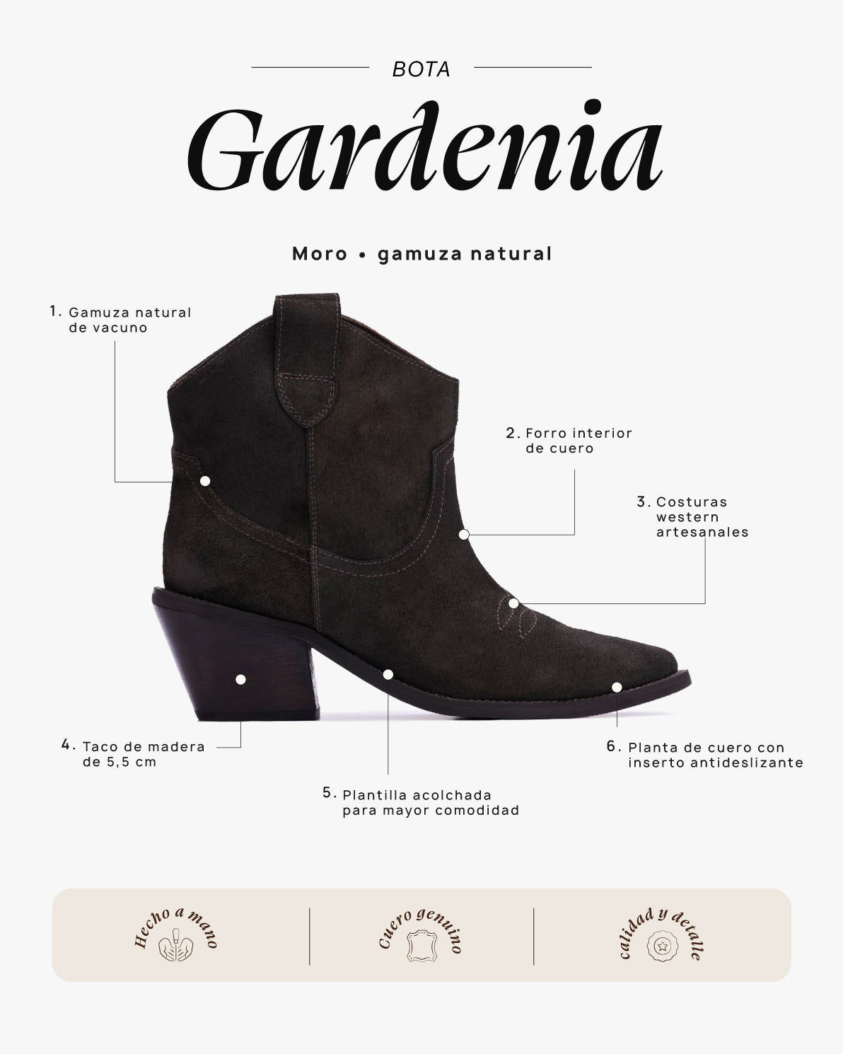 Bota Gardenia Moro