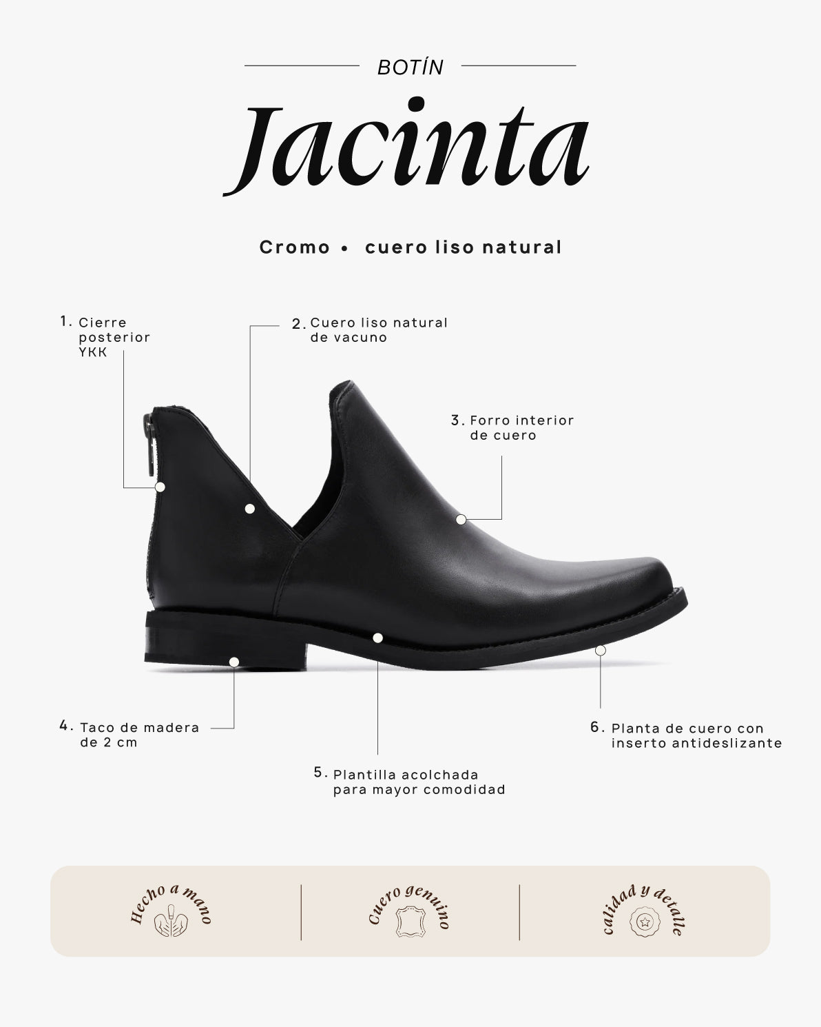 Botín Jacinta Cromo